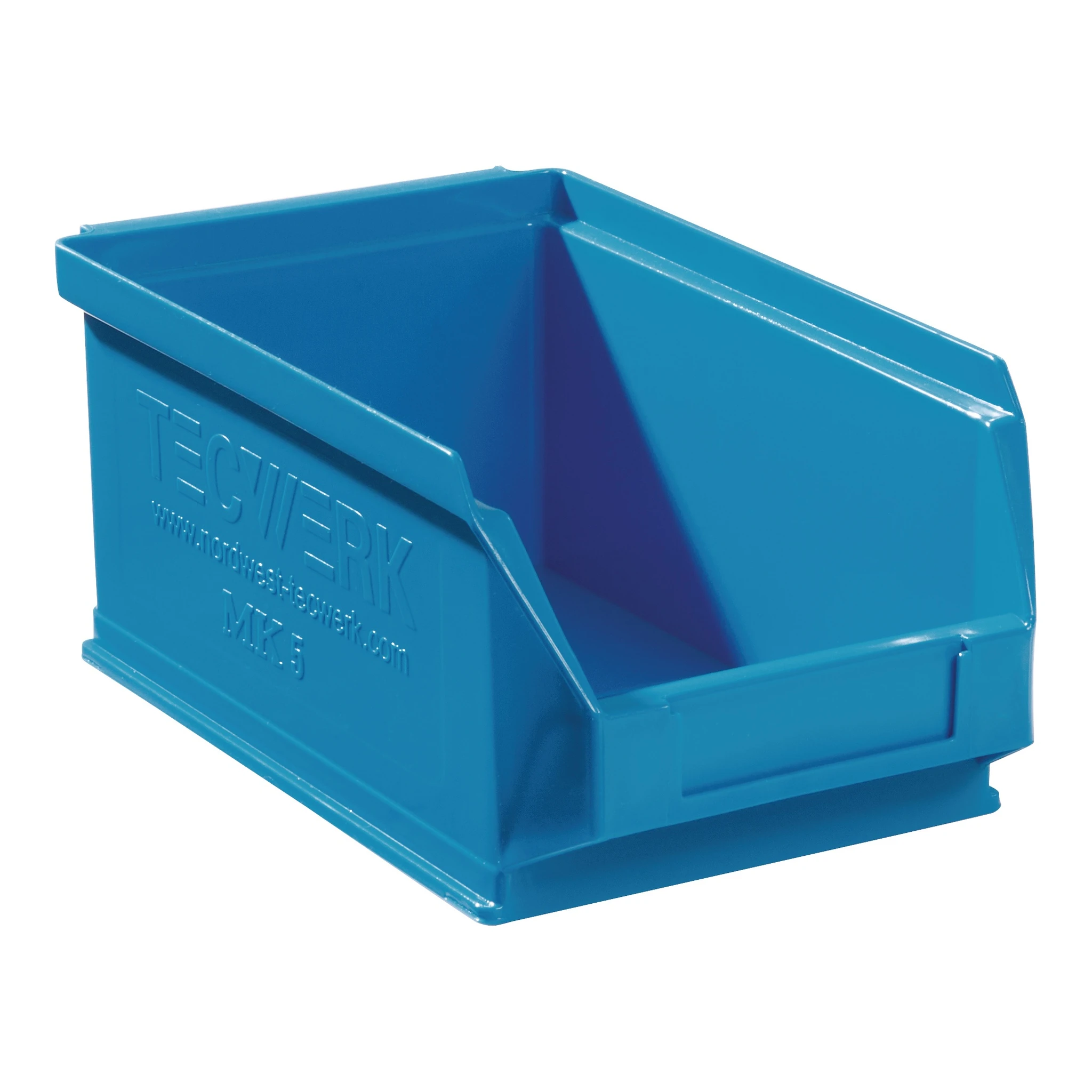 TECWERK | Sichtlagerkasten | L160/140xB100xH75mm | PE blau