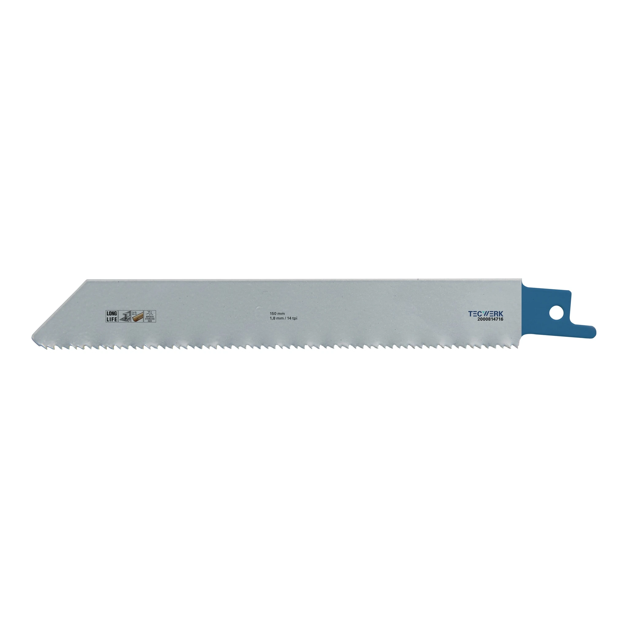 TECWERK | Säbelsägeblatt | Länge 150 mm Breite 19 mm | Zahnteilung TPI 14 1,8 mm