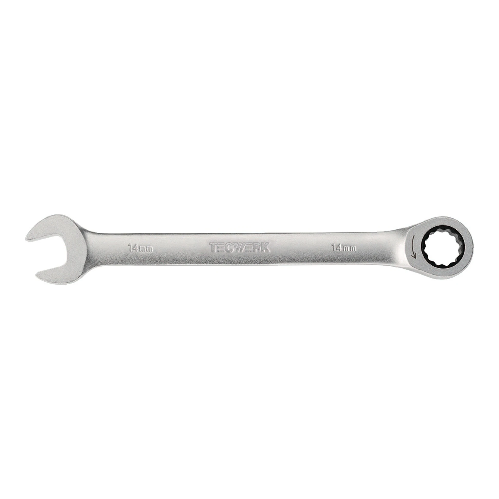 TECWERK | Maulringratschenschlüssel | Schlüsselweite 10 mm Länge 160 mm | gerade