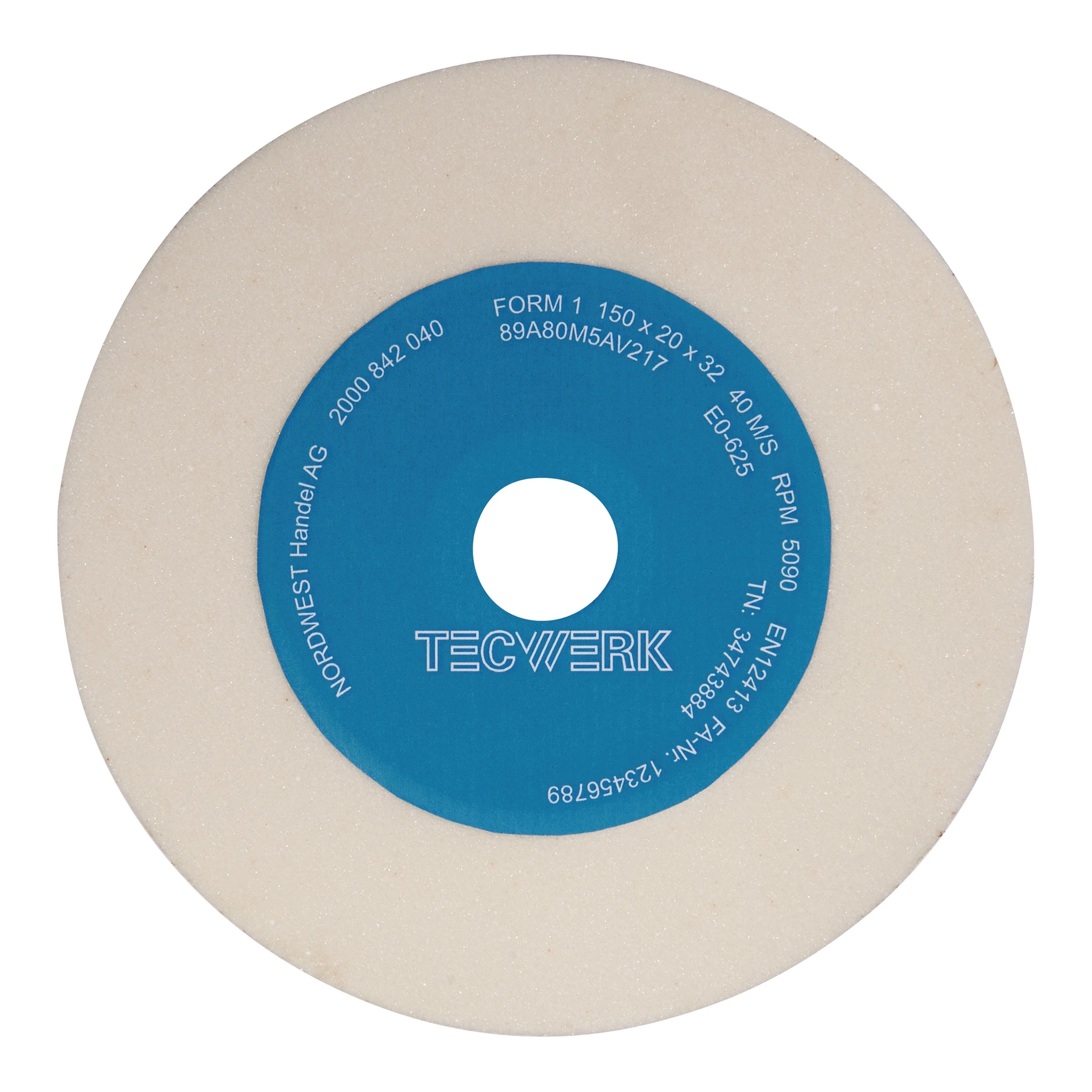 TECWERK | Schleifbockscheibe | Ø150xB20x32mm 80 | Form A