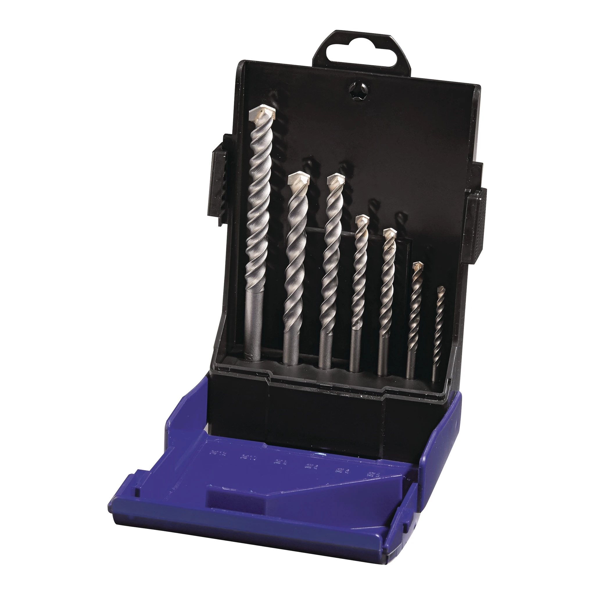 TECWERK | Hartmetallschlagbohrer-Satz | 7-teilig | 4/75,5/85,8/120,10/120,12/150,2x6/100 mm