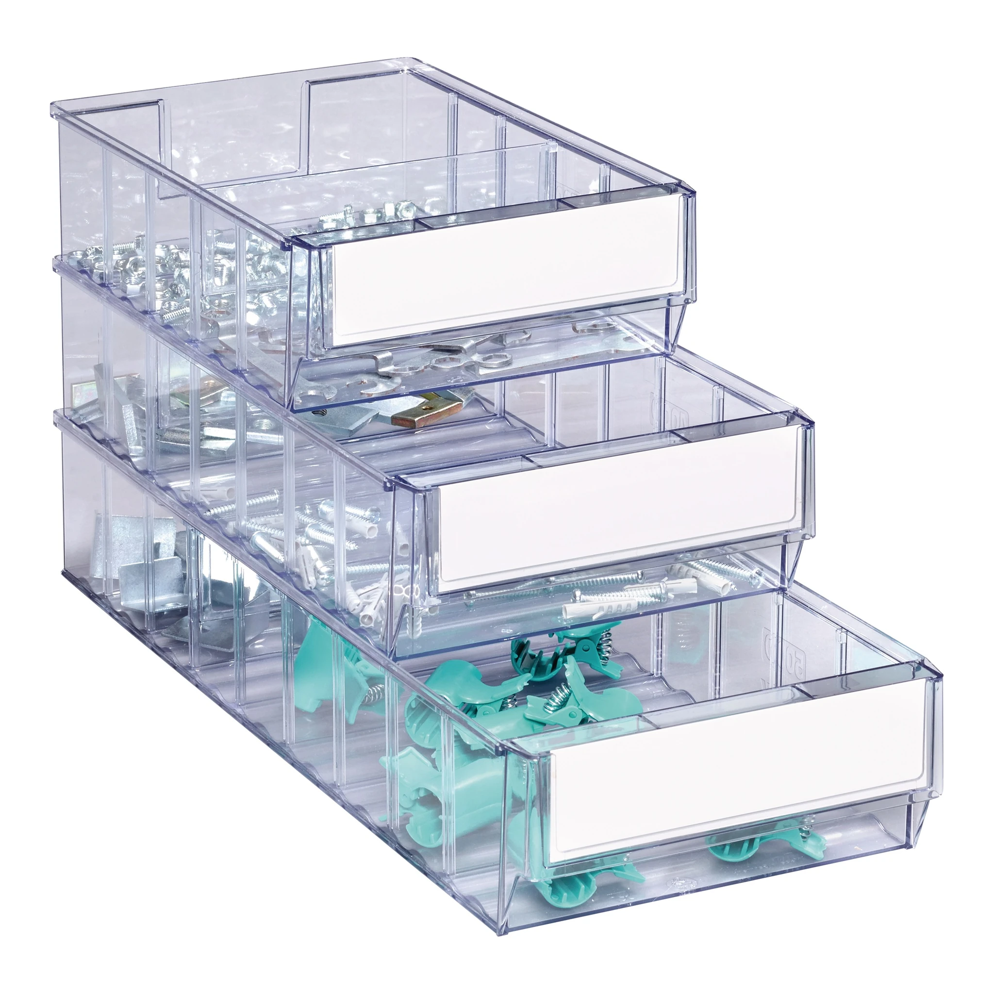 TECWERK | Regalkasten | L300xB183xH81mm | transparent SAN