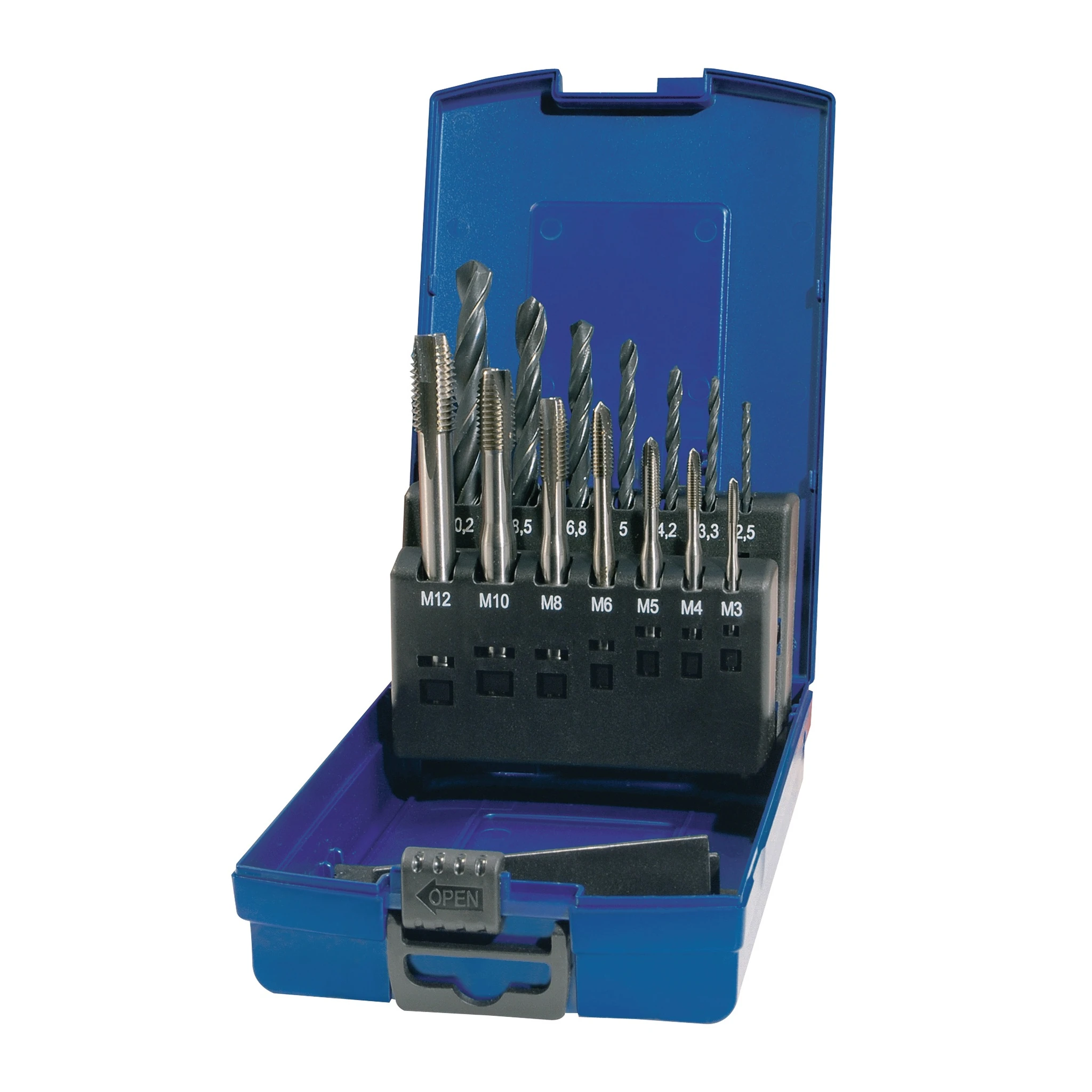 TECWERK | Maschinengewindebohrer-Satz | M3-M12 14 teilig | HSS