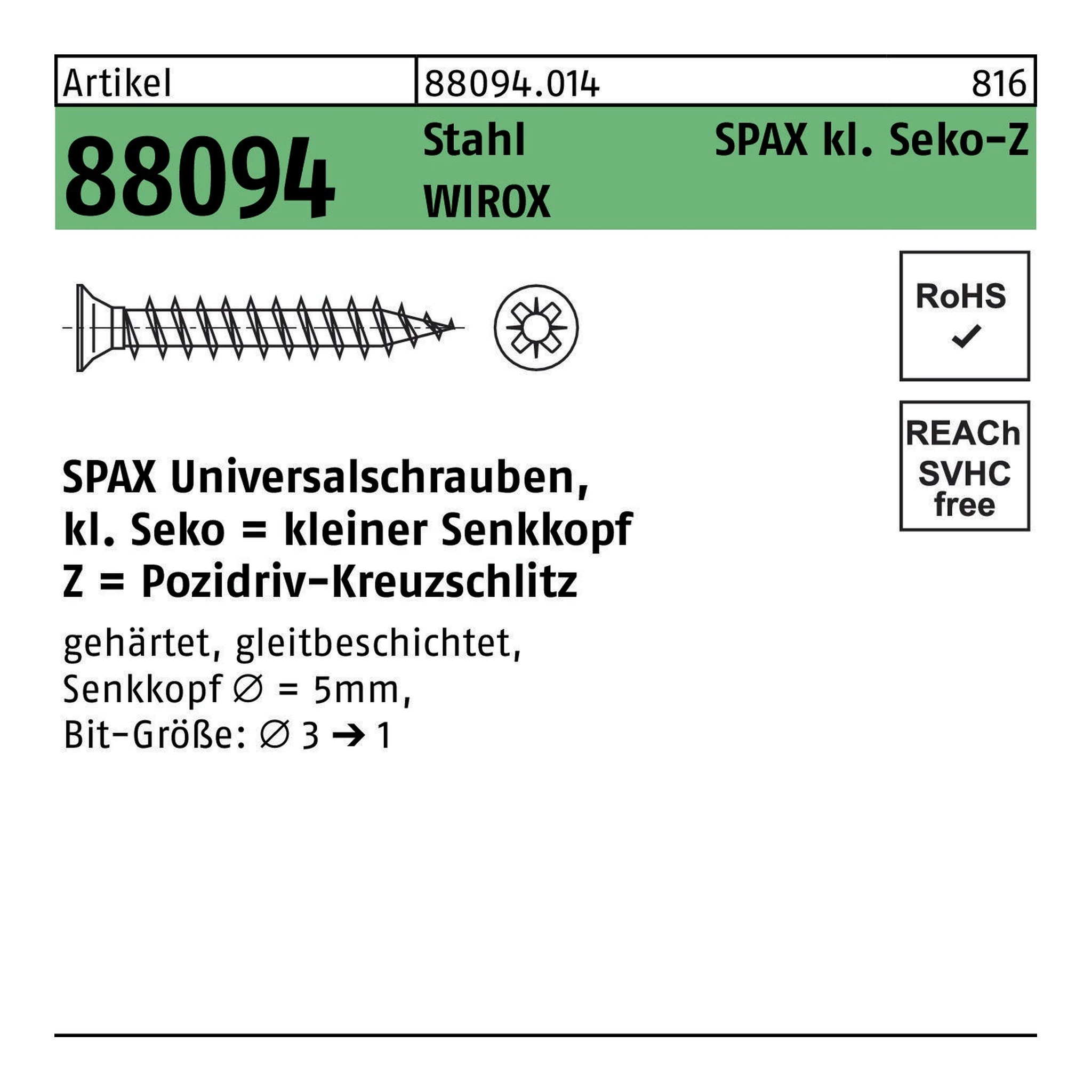 SPAX | Senkkopfschraube | 3 x 10