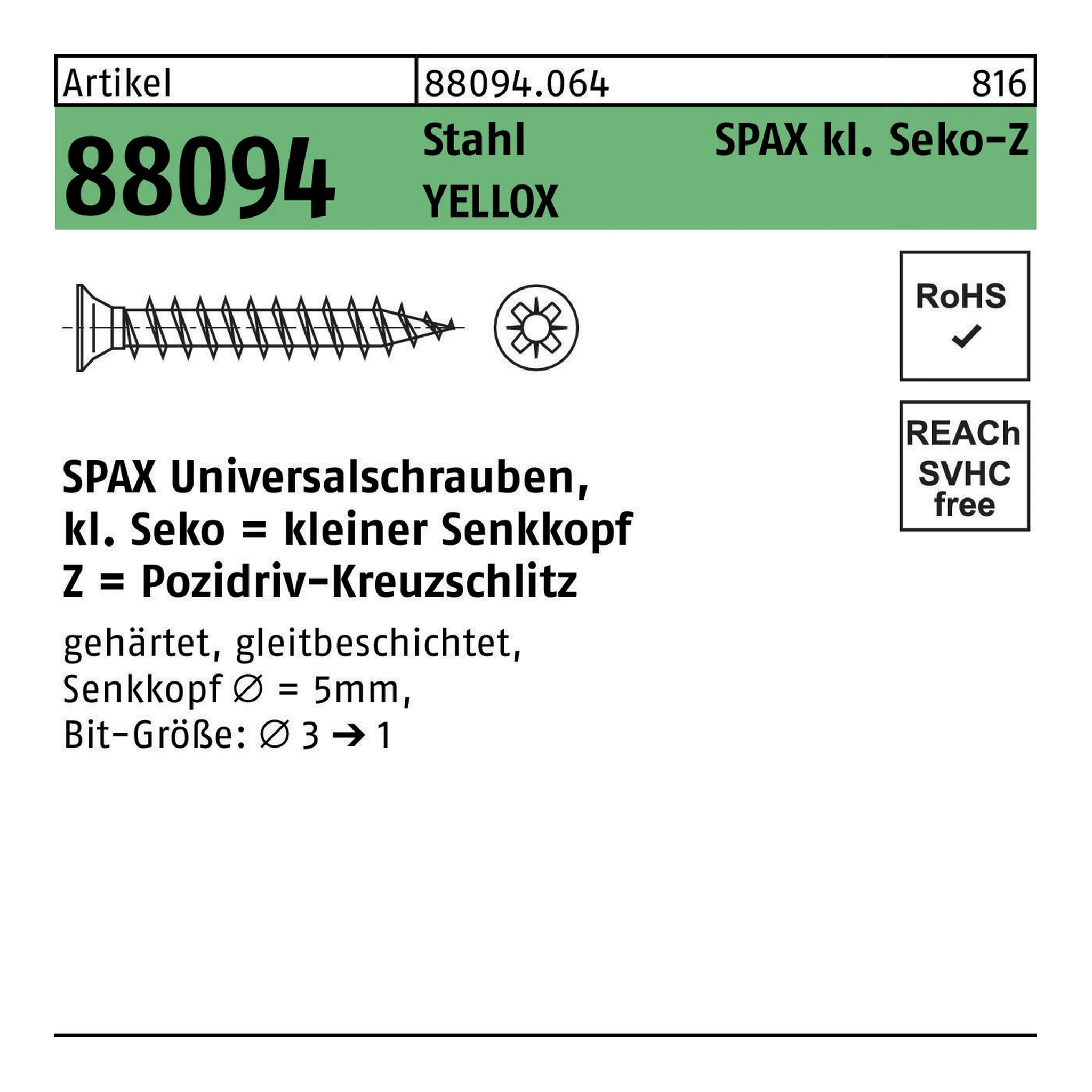 SPAX | Senkkopfschraube | 3 x 10
