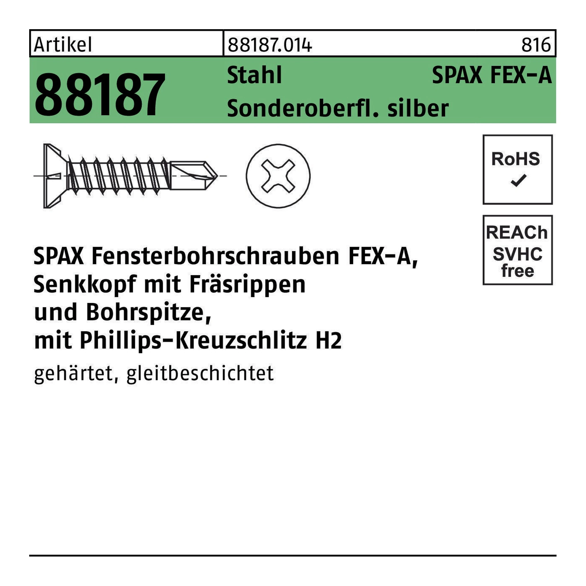 SPAX | Senkkopfschraube | 3,9 x 19 | WIROX