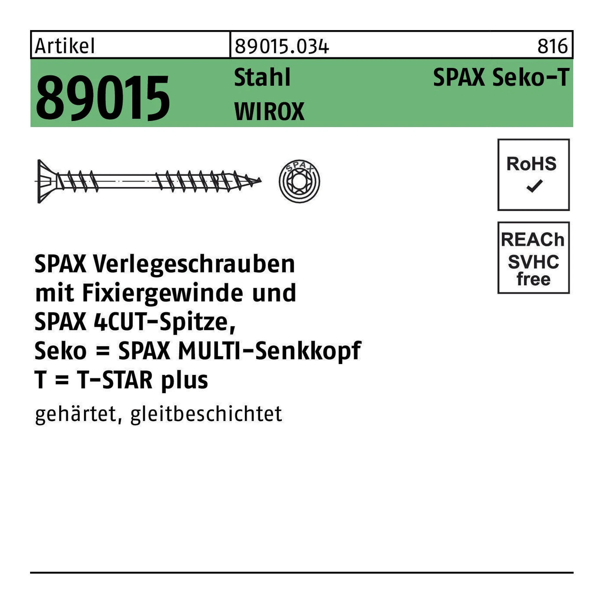 SPAX | Senkkopfschraube | 4,5 x 50