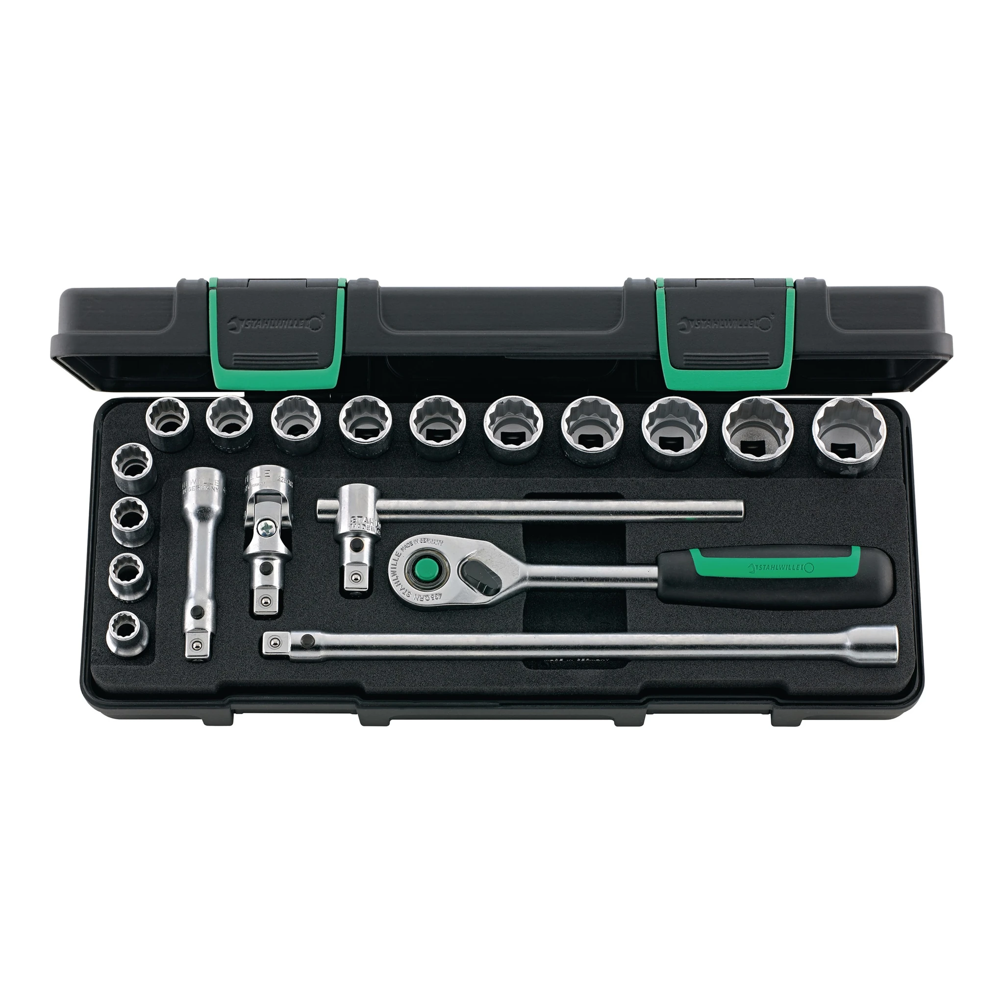STAHLWILLE | Steckschlüssel-Satz | 19-teilig 3/8 ″ | Schlüsselweiten 8-22 mm