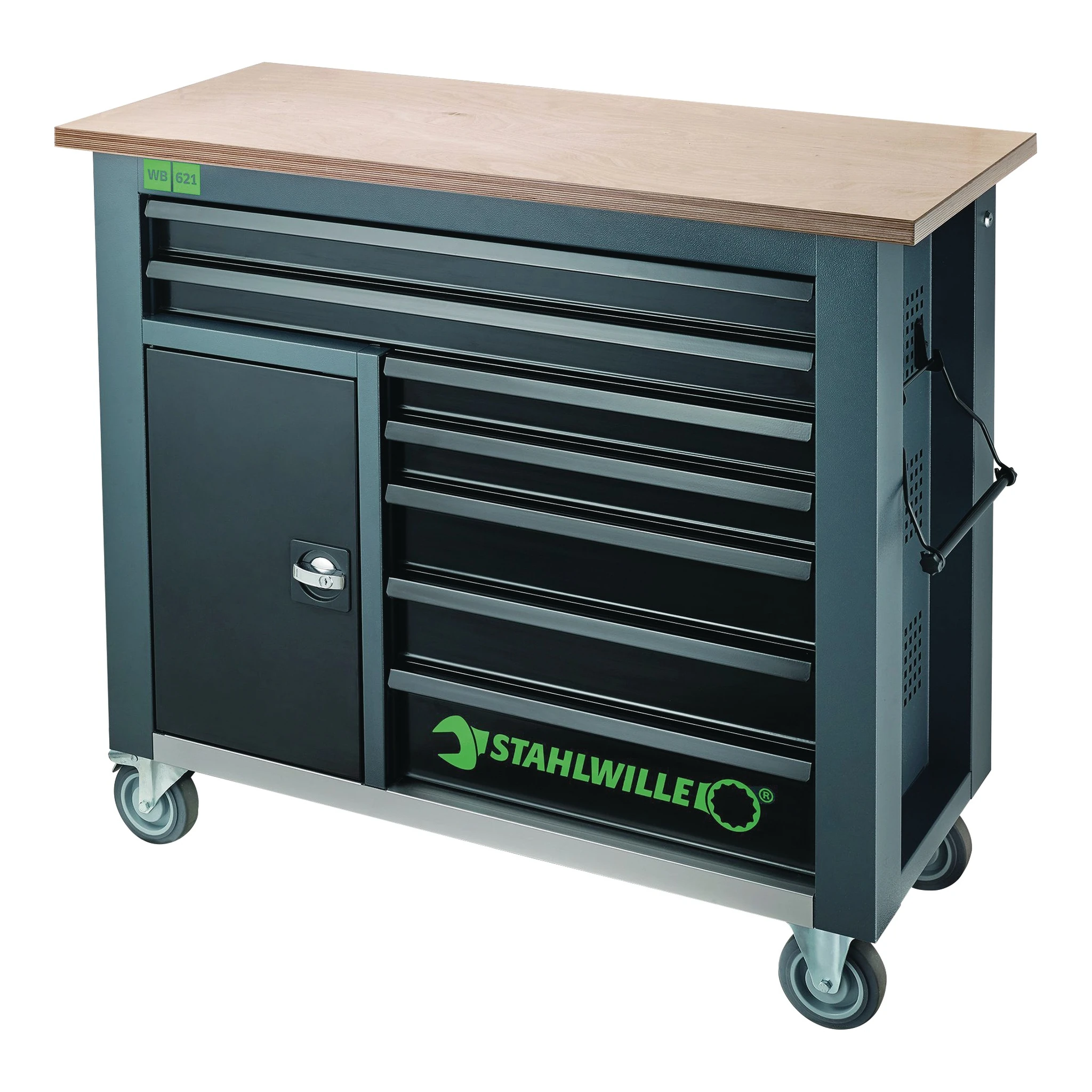 STAHLWILLE | Rollwerkbank | Außen-B1150xT500xH1045mm | Schubladenanzahl 7 + 1 Fach
