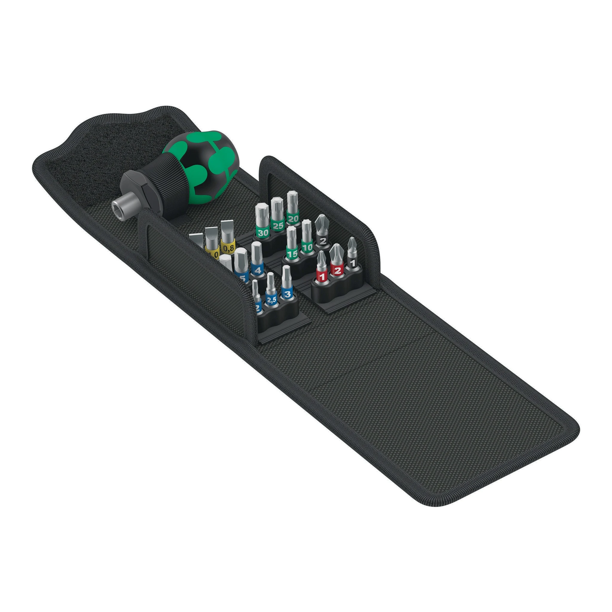 WERA | Bitsortiment | 19-teilig | PH/PZD/TORX®/6Kt./Schlitz