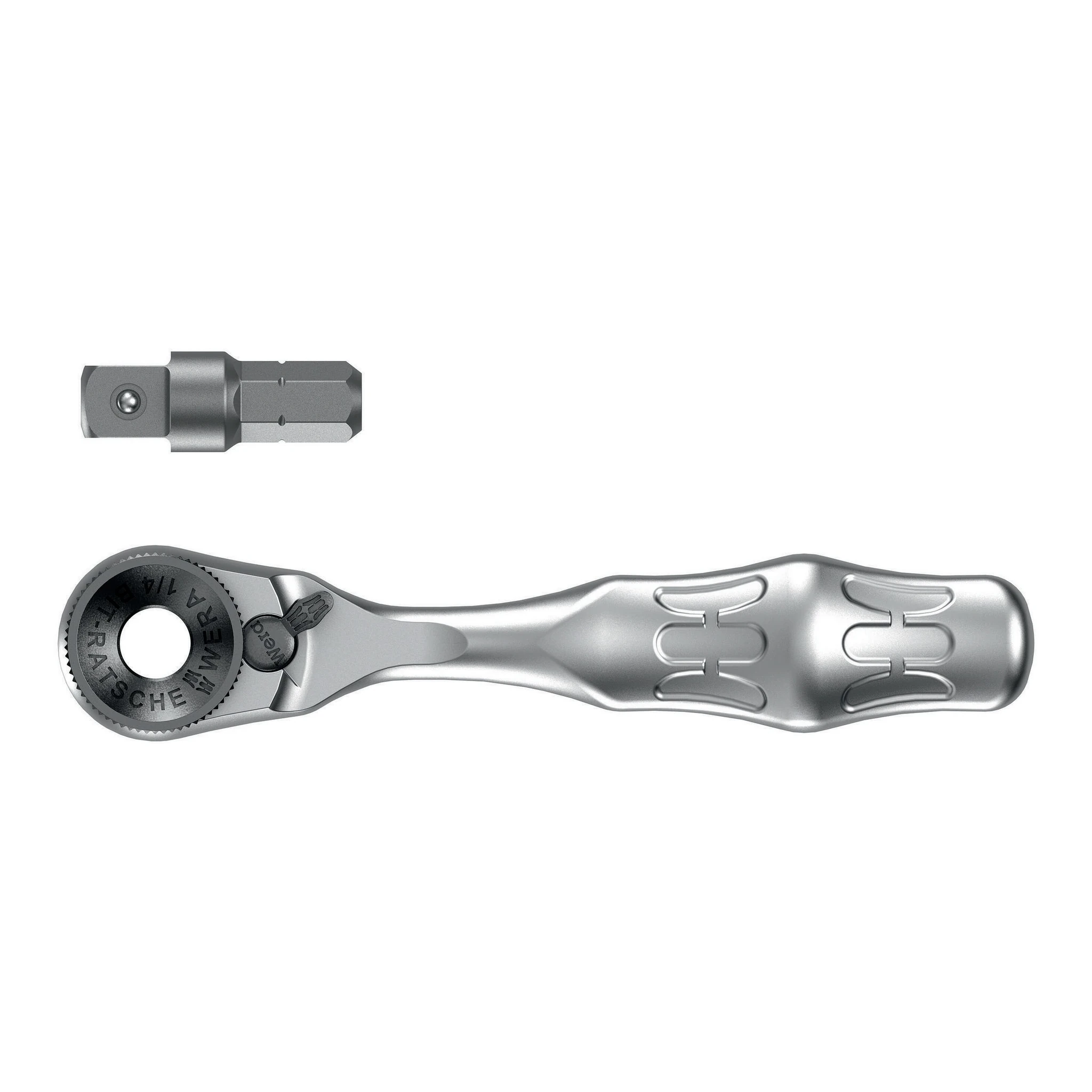 WERA | Bit-/Hebelumschaltknarre | 1/4 ″ direkte Bitaufnahme | Länge 87 mm 60 Zähne
