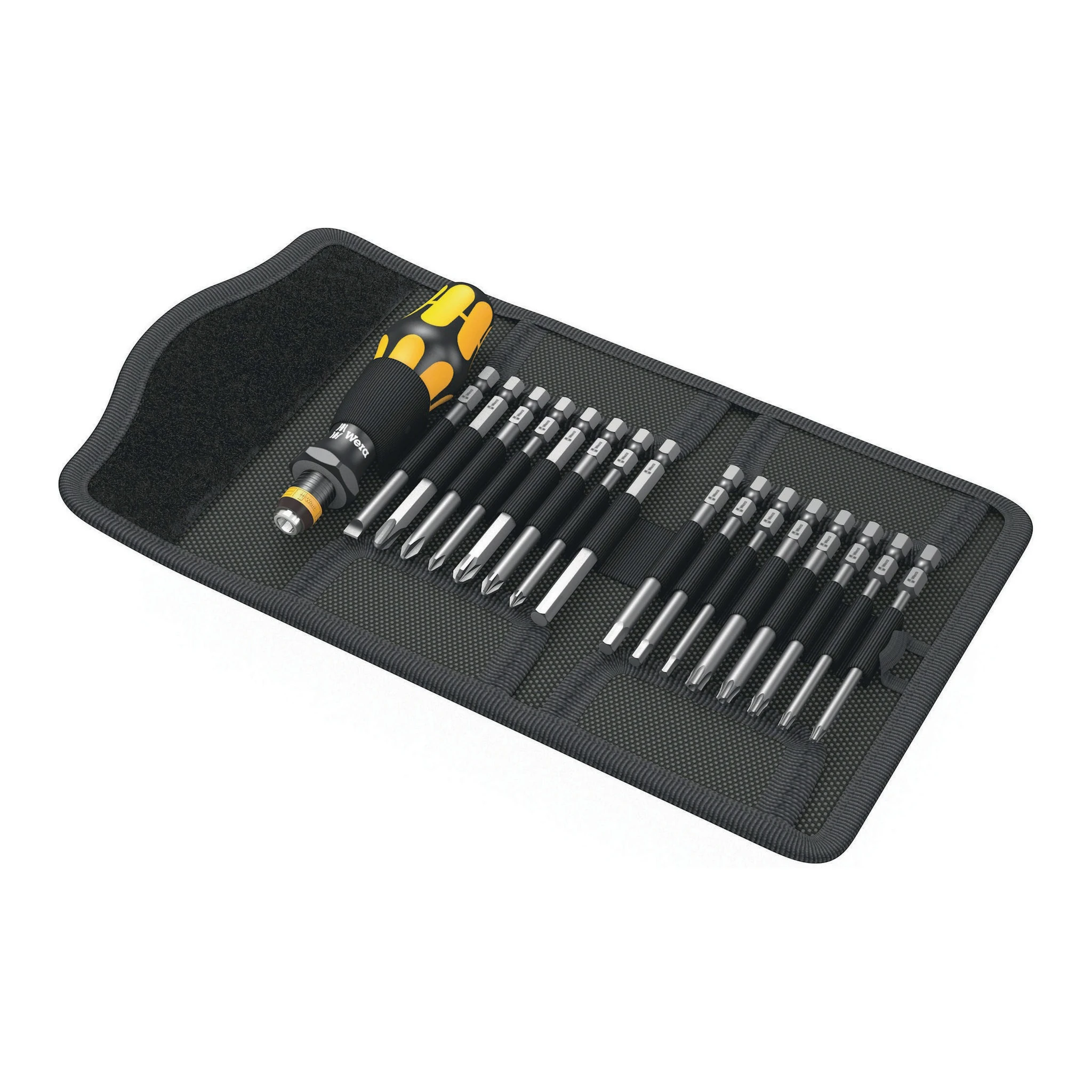 WERA | Schraubendrehersatz | ESD-Handhalter m.16Bits | Falttasche Schnellwechselfutter