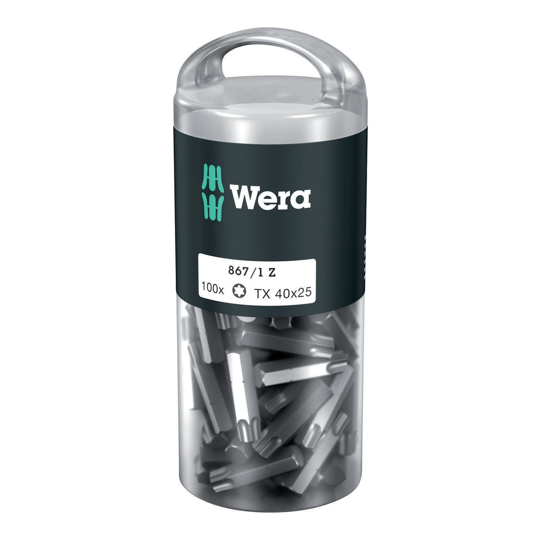 WERA | Bitgroßpackung | 1/4 ″ T 40 Länge 25 mm | DIN ISO 1173, Form C 6,3