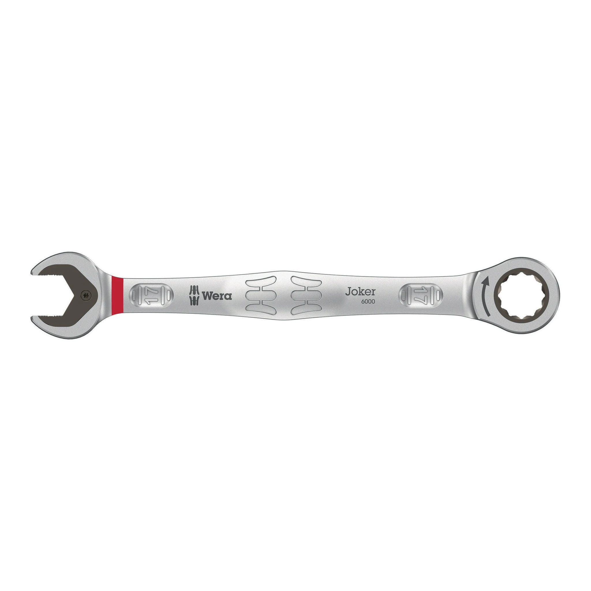 WERA | Maulringratschenschlüssel | Schlüsselweite 17 mm Länge 224 mm | gerade