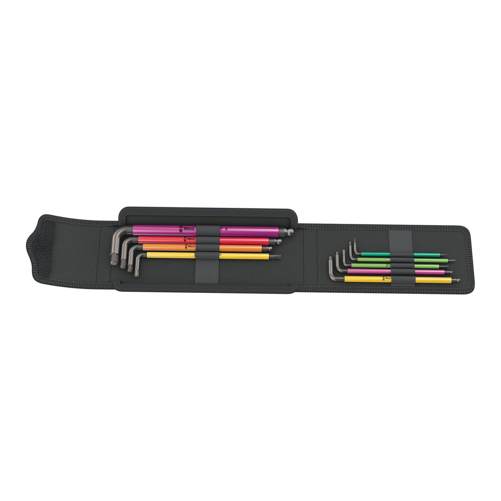 WERA | Winkelschraubendreher-Satz | 9-teilig Textiltasche | SW 2 - 8 mm - T10 - T25