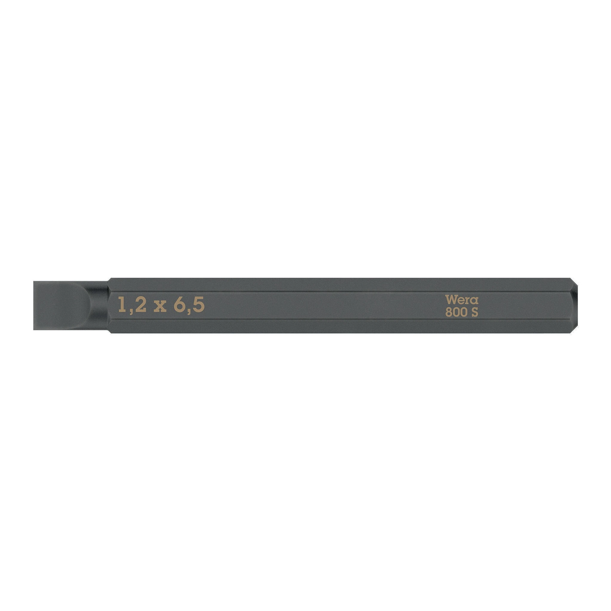 WERA | Bit | für Schlitzschrauben | 6,5 mm Länge 70 mm 1/4 ″ C6,3