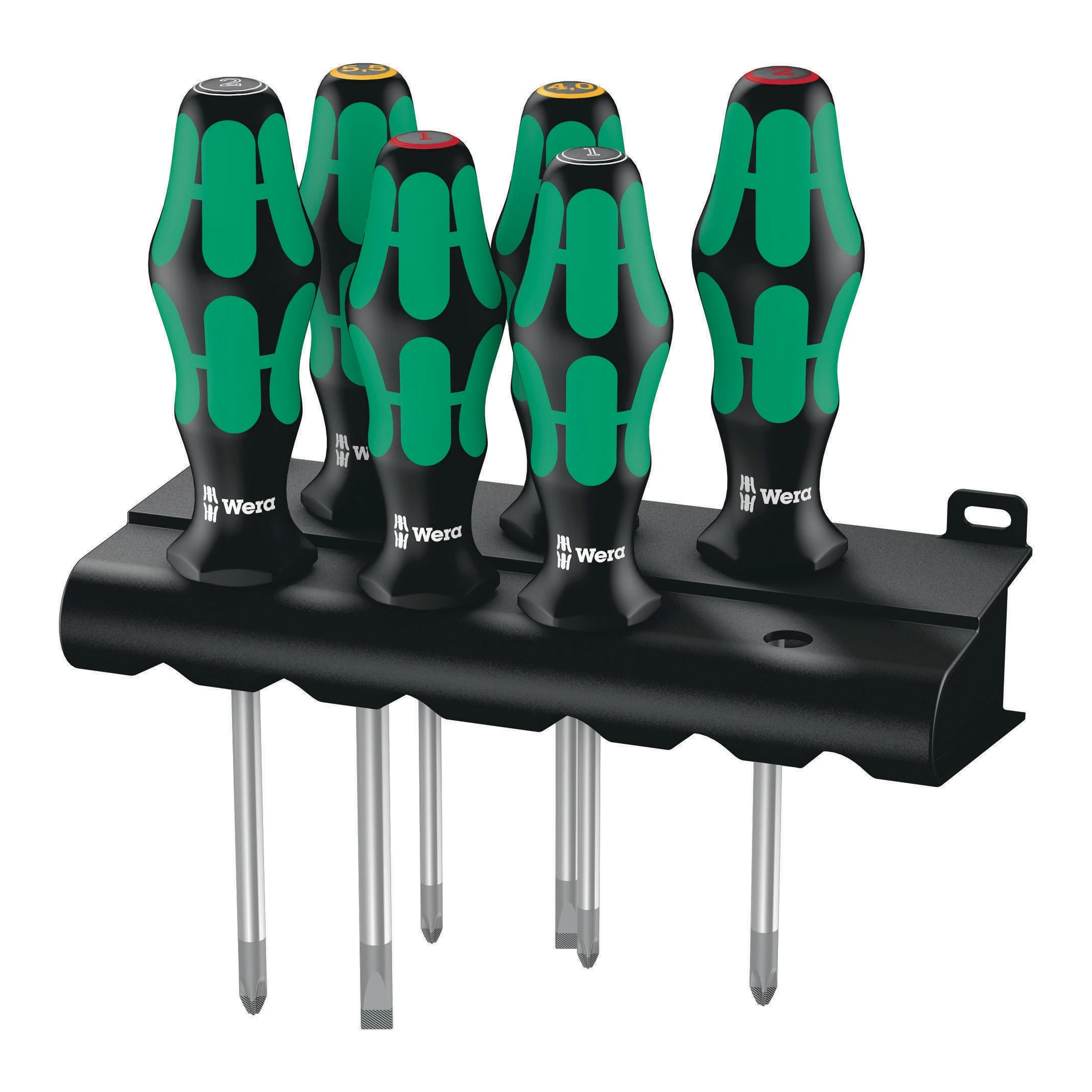 WERA | Schraubendreher-Satz | 6-teilig Schlitz / PH / PZD | 2-Komponentengriff