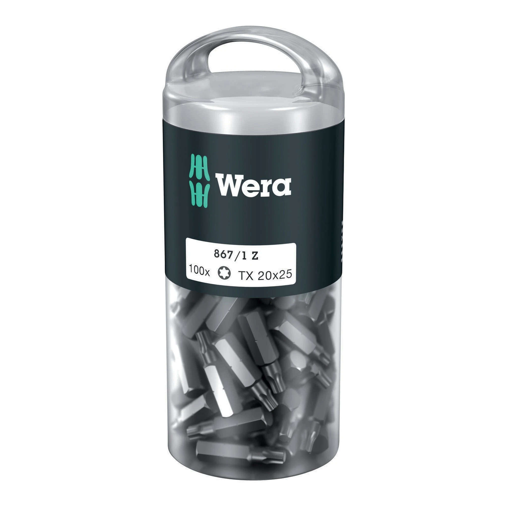 WERA | Bitgroßpackung | 1/4 ″ T 20 Länge 25 mm | DIN ISO 1173, Form C 6,3
