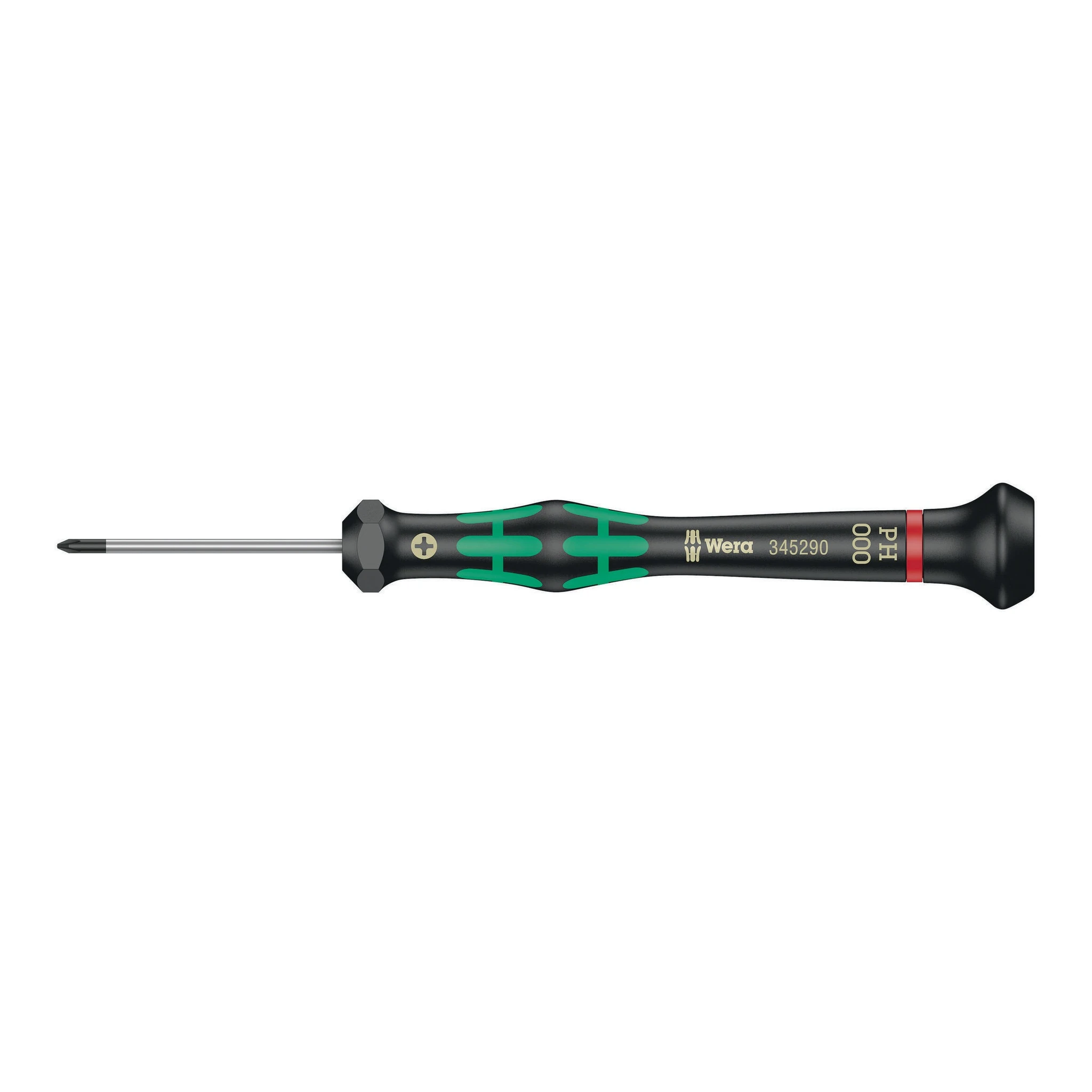 WERA | Elektronikerschlitzschraubendreher | PH000 Klingen-L40mm | rund CV-Molybdän nicromattiert
