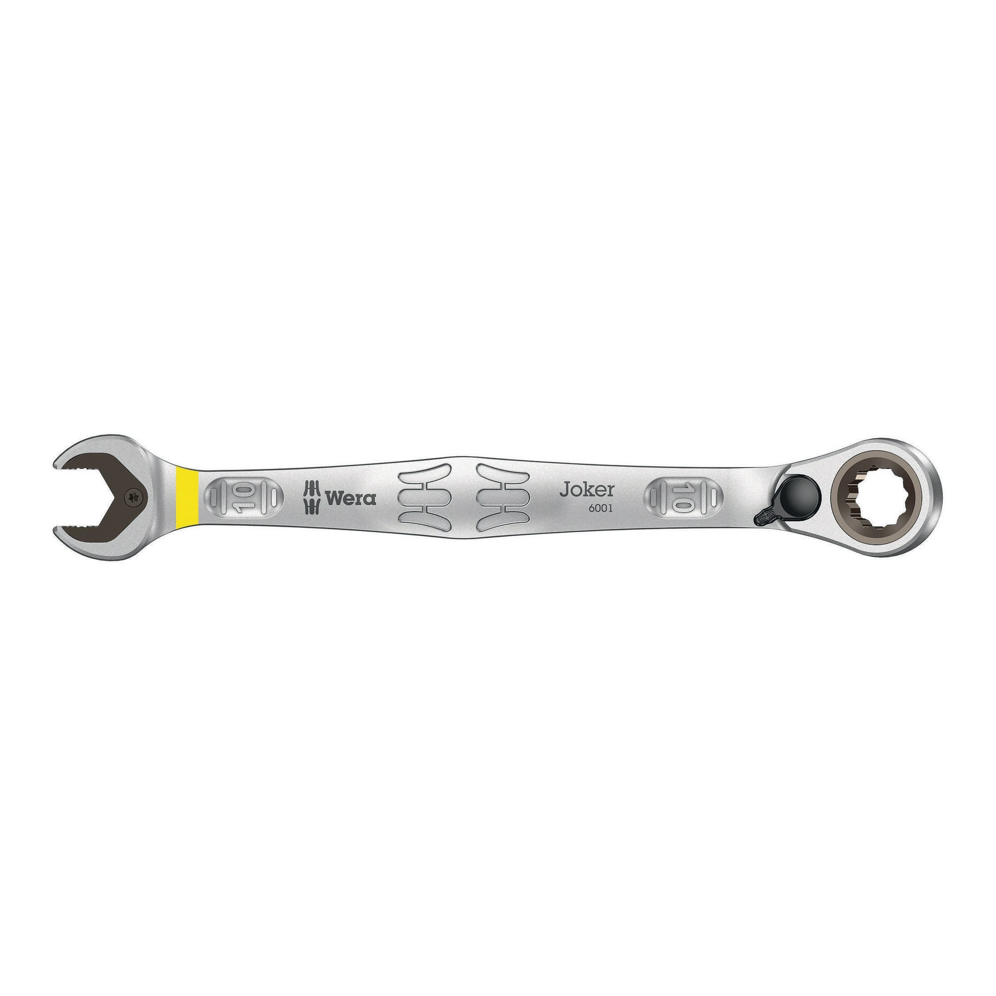 WERA | Maulringratschenschlüssel | Schlüsselweite 10 mm Länge 159 mm | umschaltbar, Ringseite 15 °