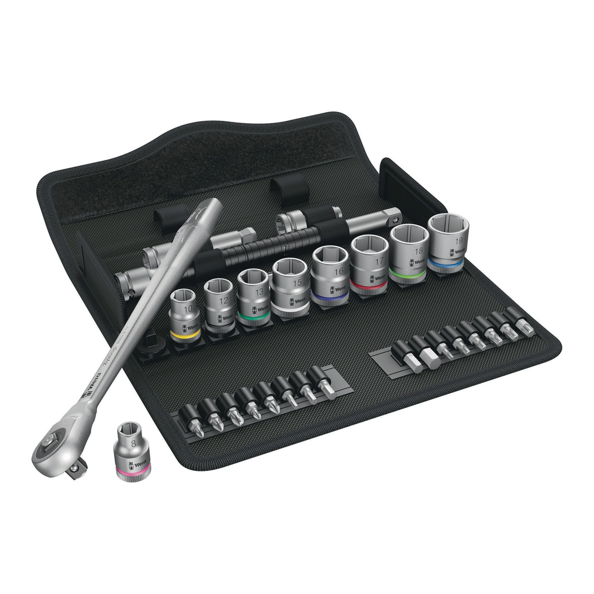 WERA | Steckschlüssel-Satz | 29-teilig 3/8 ″ | Schlüsselweiten 8-19 mm
