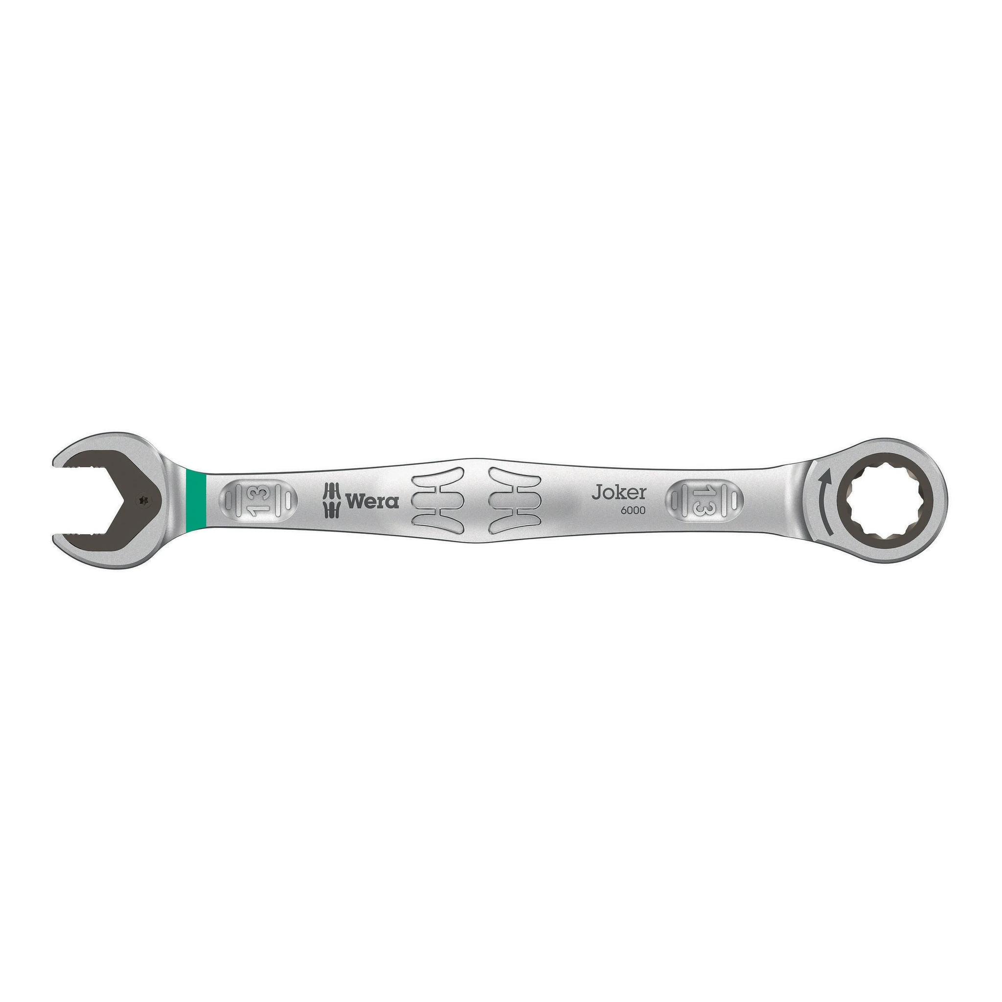 WERA | Maulringratschenschlüssel | Schlüsselweite 13 mm Länge 177 mm | gerade