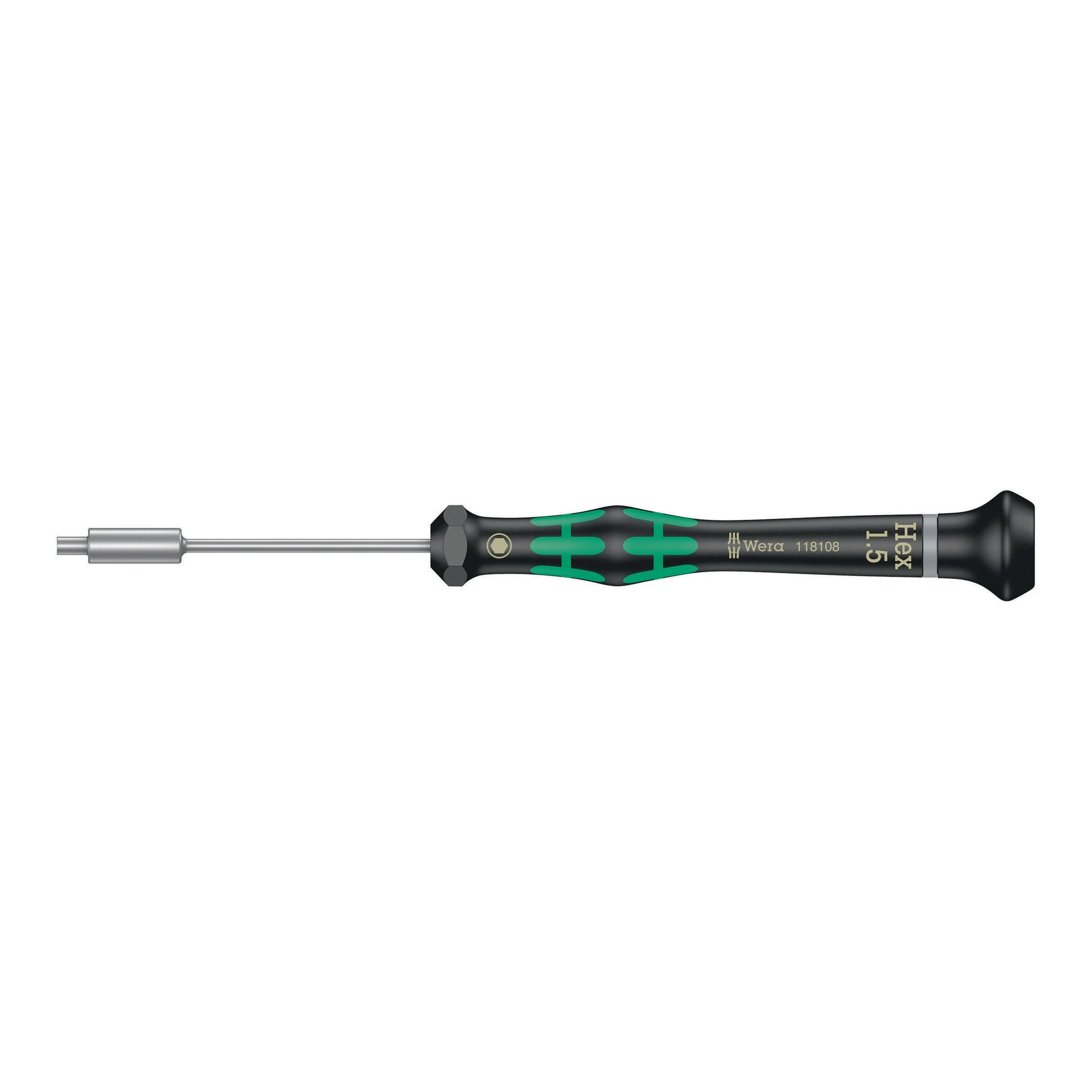 WERA | Elektronikersteckschlüssel | SW1,5mm Klingen-L.60mm | rund CV-Molybdän nicromattiert