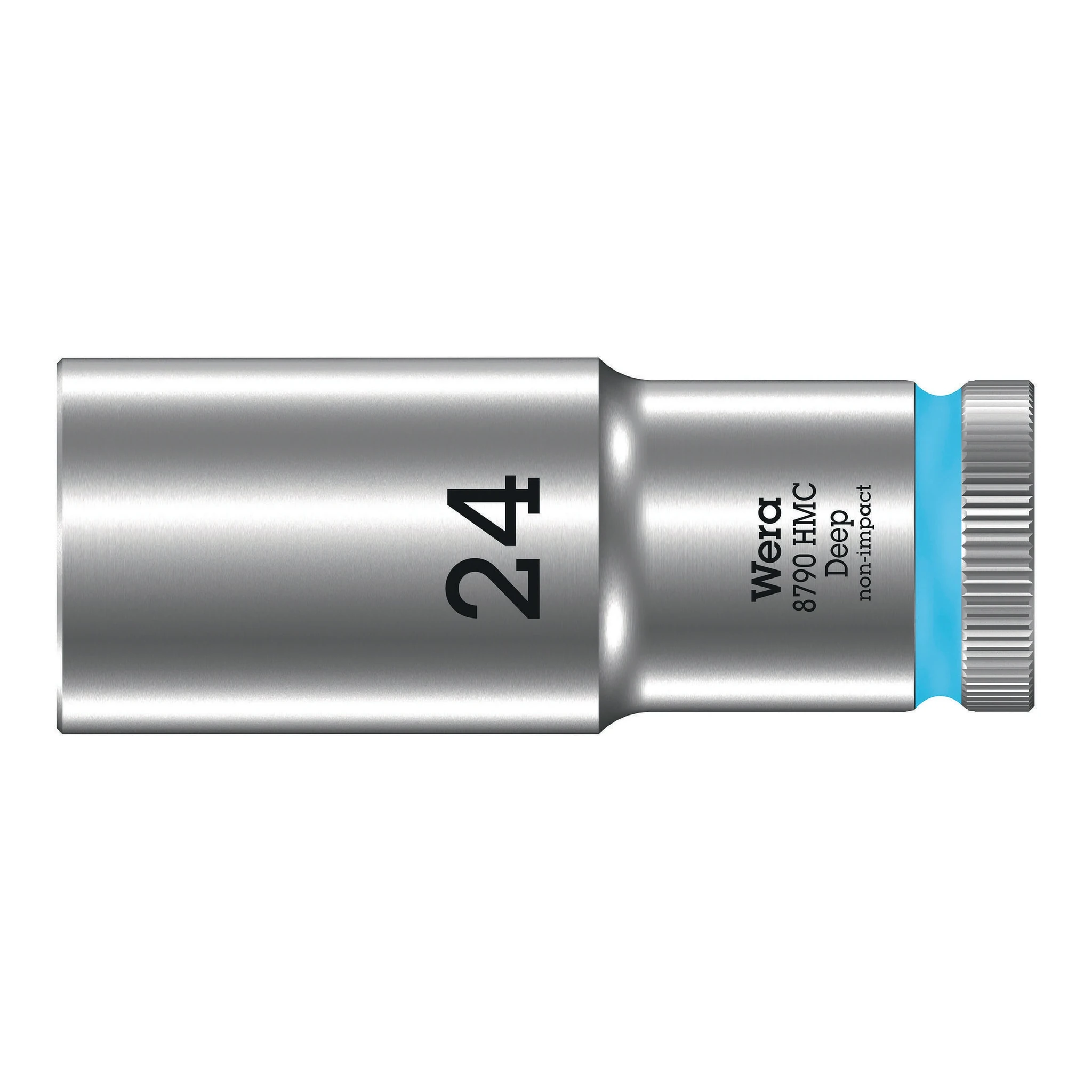 WERA | Steckschlüsseleinsatz | SW24mm Antriebs-4-kant 1/2Zoll | CrV Rändelung