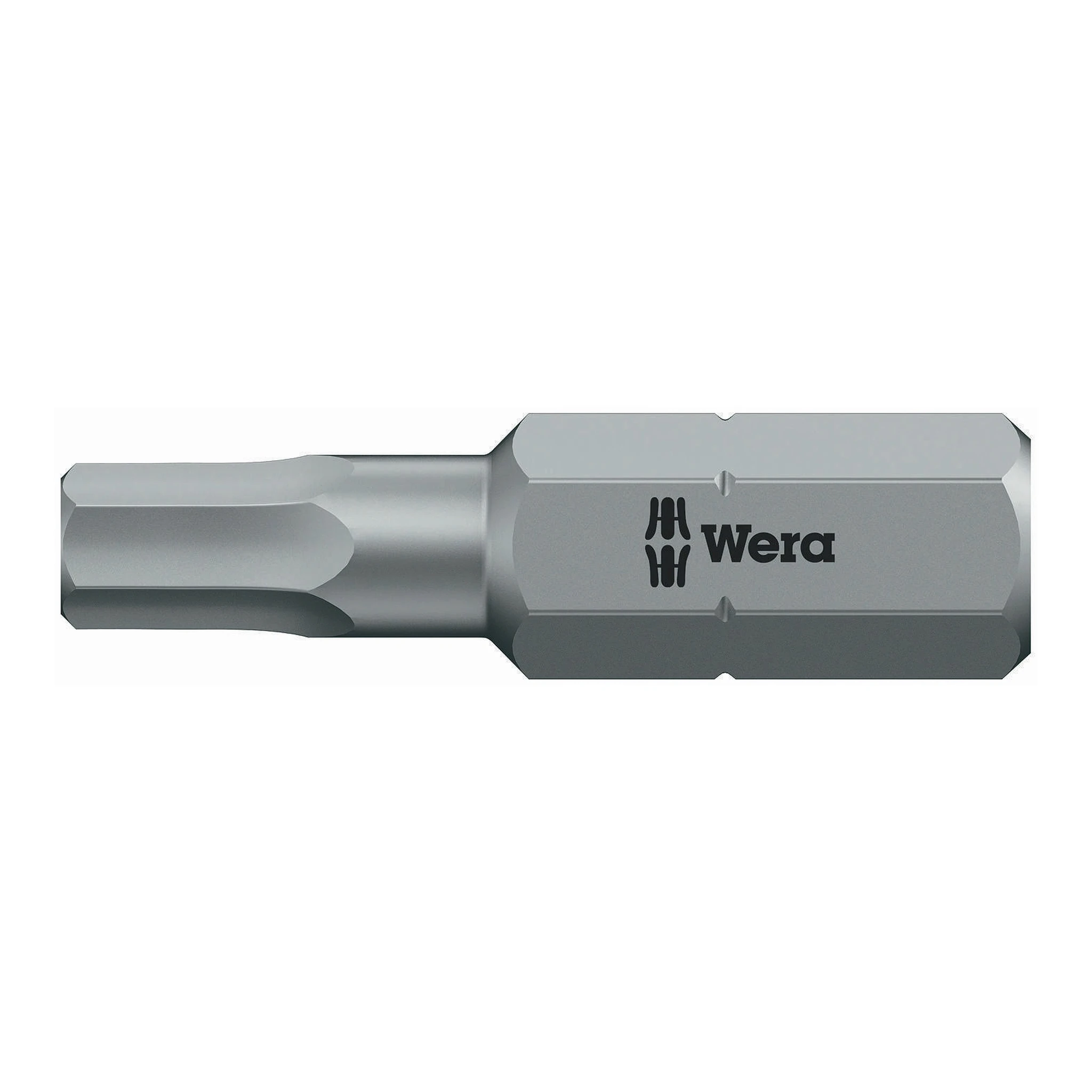 WERA | Bit | Sechskant SW1/8Zoll L.25mm | CV-Molybdän zähhart Hex-Plus