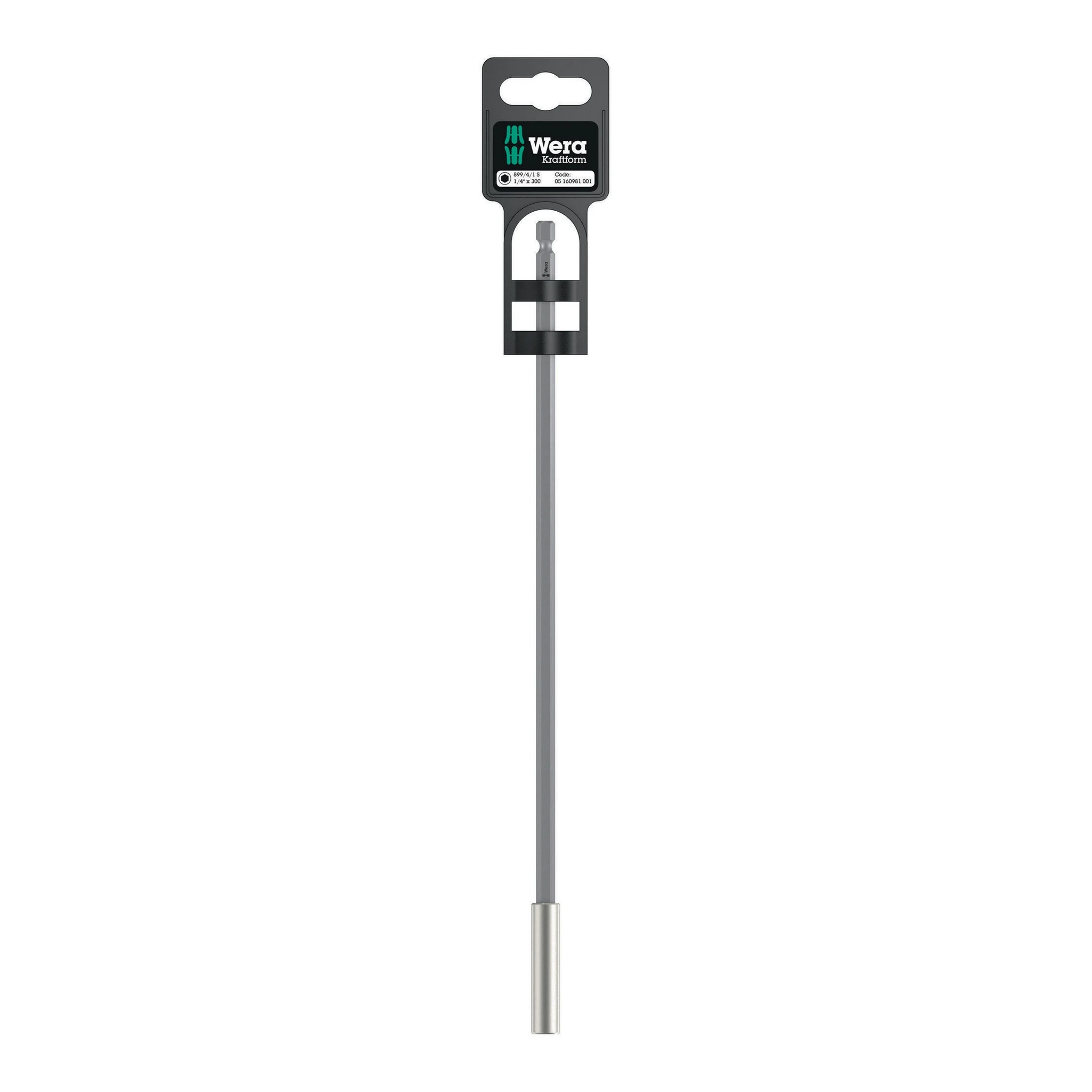 WERA | Bithalter | 1/4 ″ F 6,3 1/4 ″ 1/4 ″ C 6,3 | Magnet, Sprengring Länge 300 mm