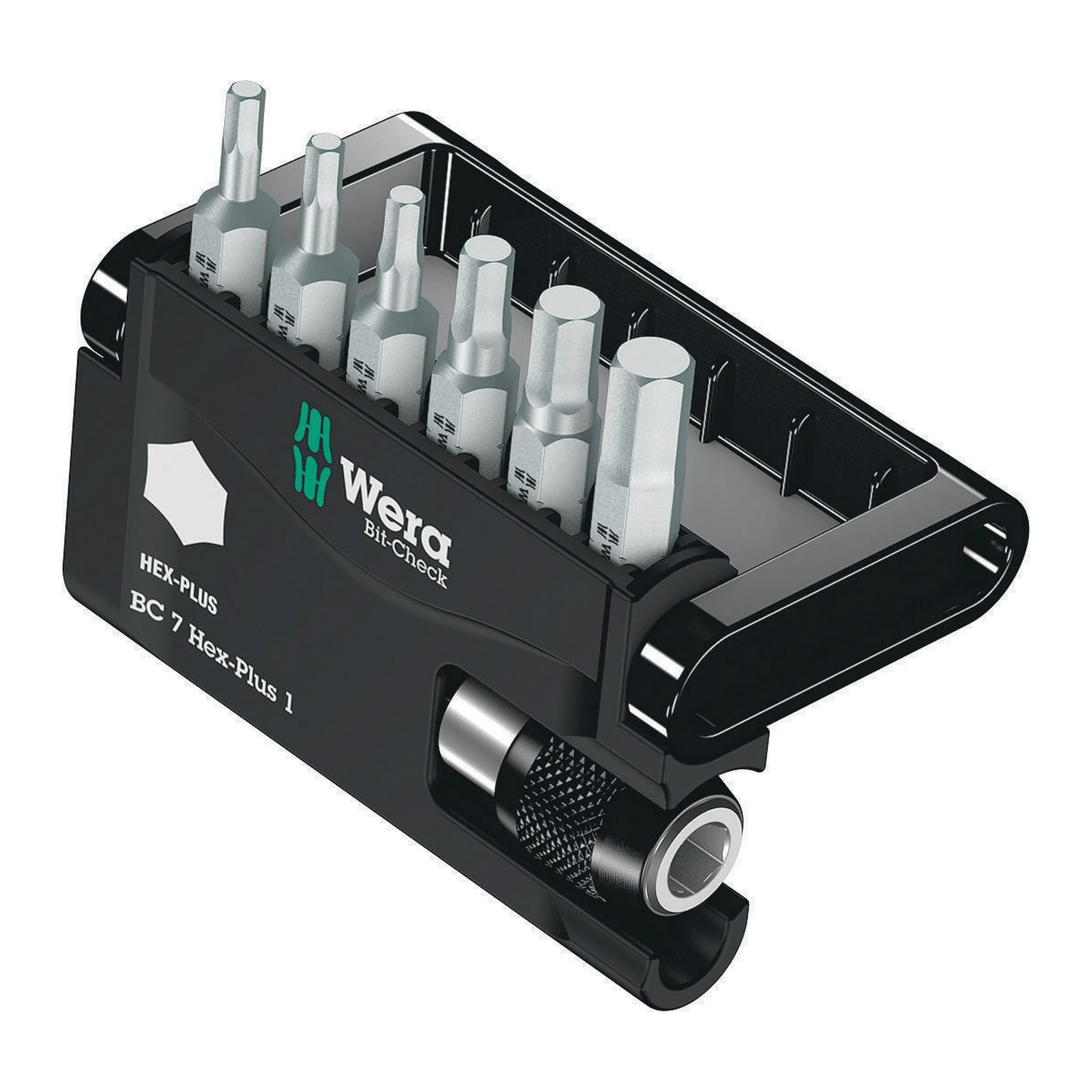 WERA | Bitsatz | 7teilig Bithalter/6Sechskantbits | Hex-Plus