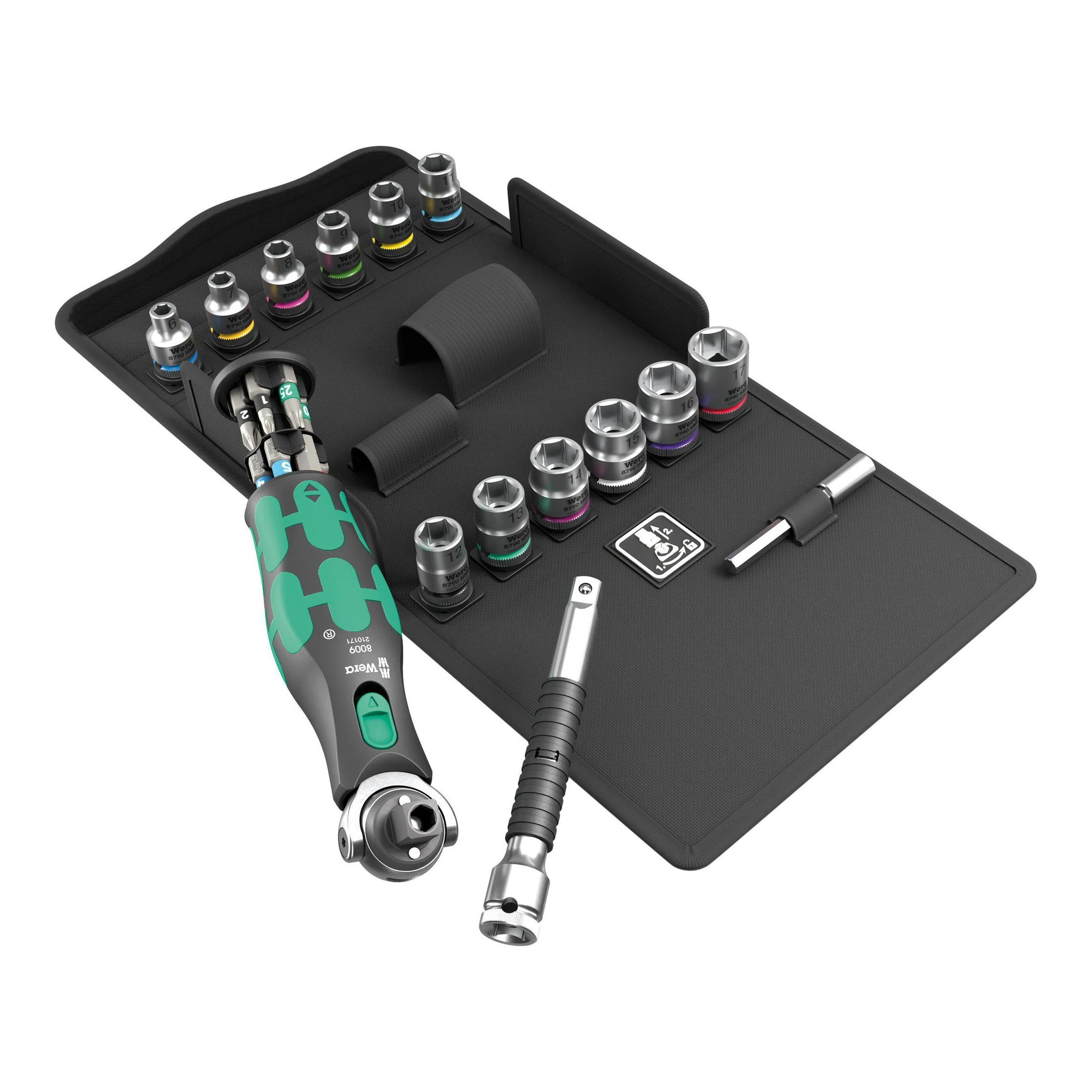 WERA | Steckschlüssel-Satz | 27-teilig 3/8″ + 1/4 ″