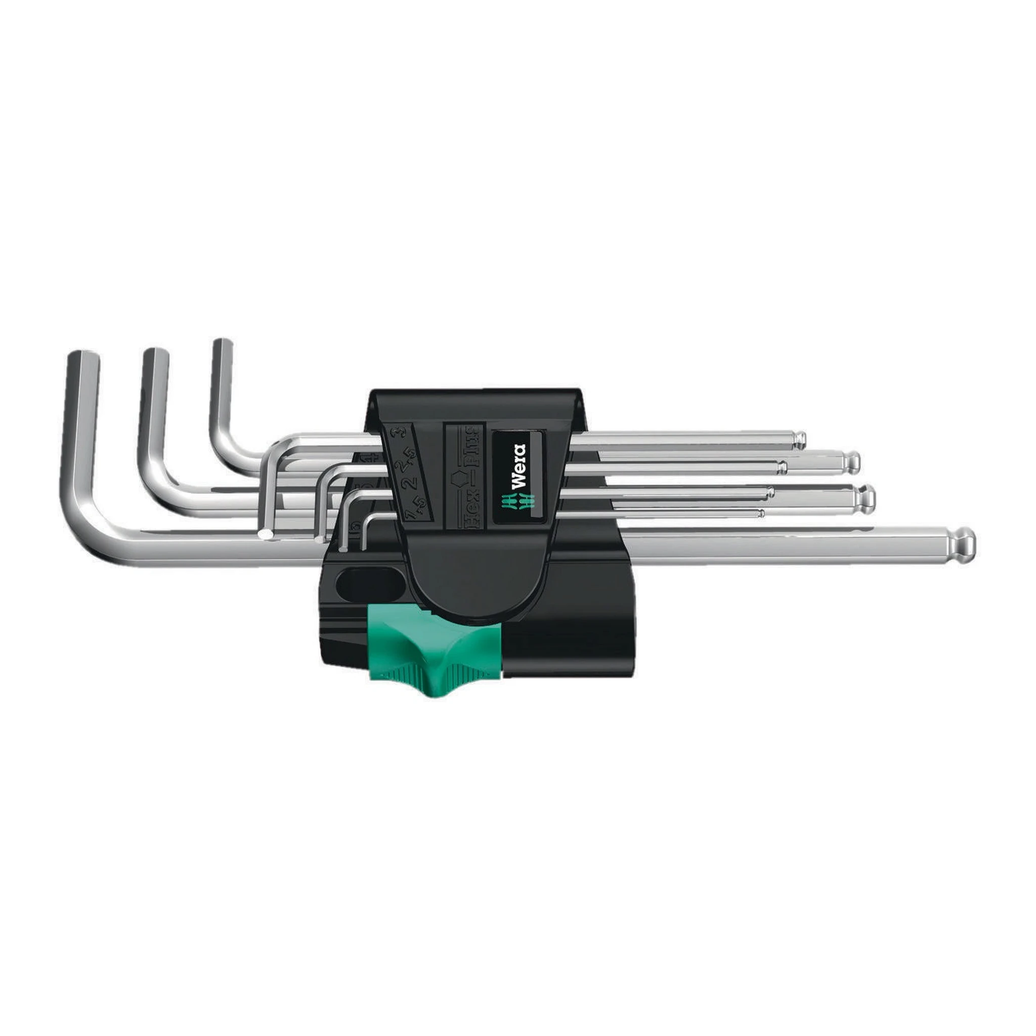 WERA | Winkelschraubendreher-Satz | 7-teilig Kunststoffhalter | SW 1,5 - 6 mm Kugelkopf