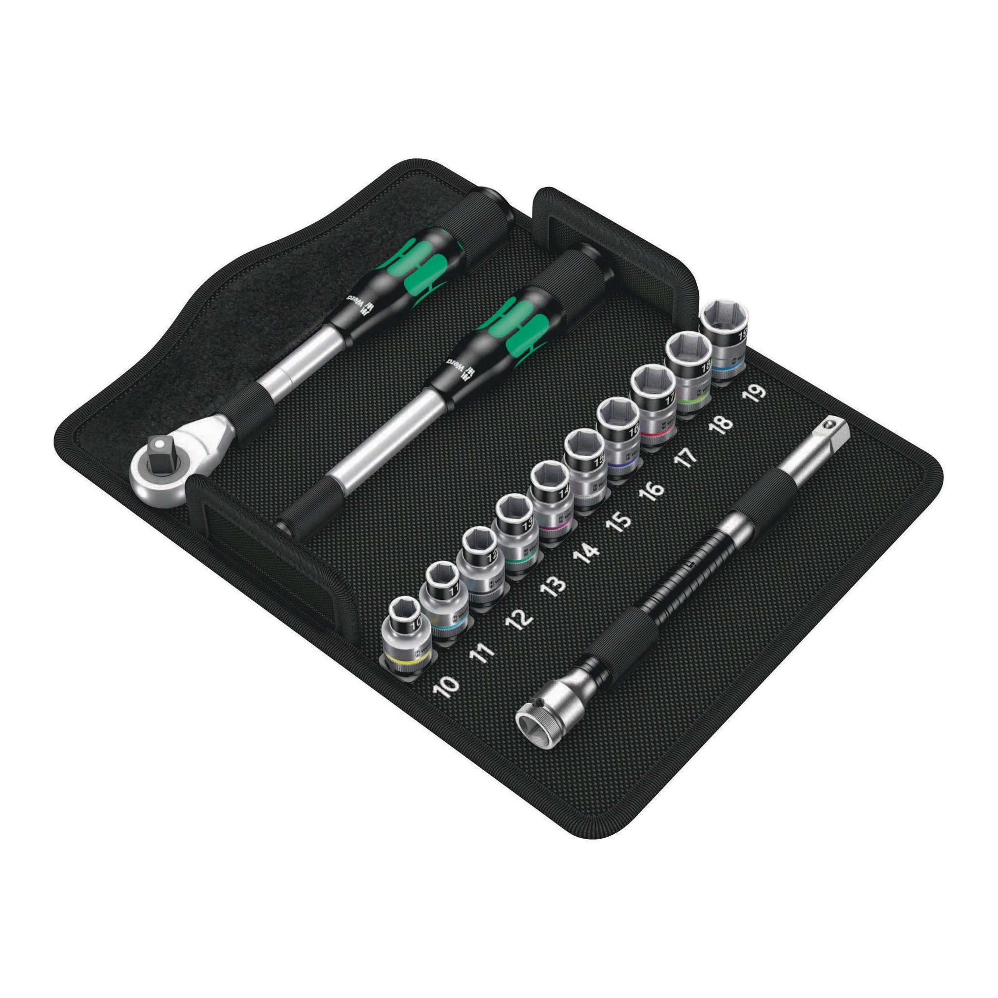 WERA | Steckschlüssel-Satz | 13-teilig 1/2 ″ | Schlüsselweiten 10-19 mm