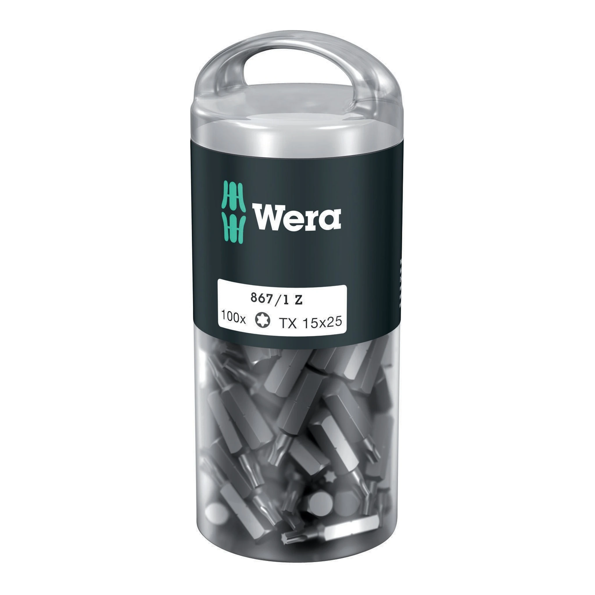 WERA | Bitgroßpackung | 1/4 ″ T 15 Länge 25 mm | DIN ISO 1173, Form C 6,3