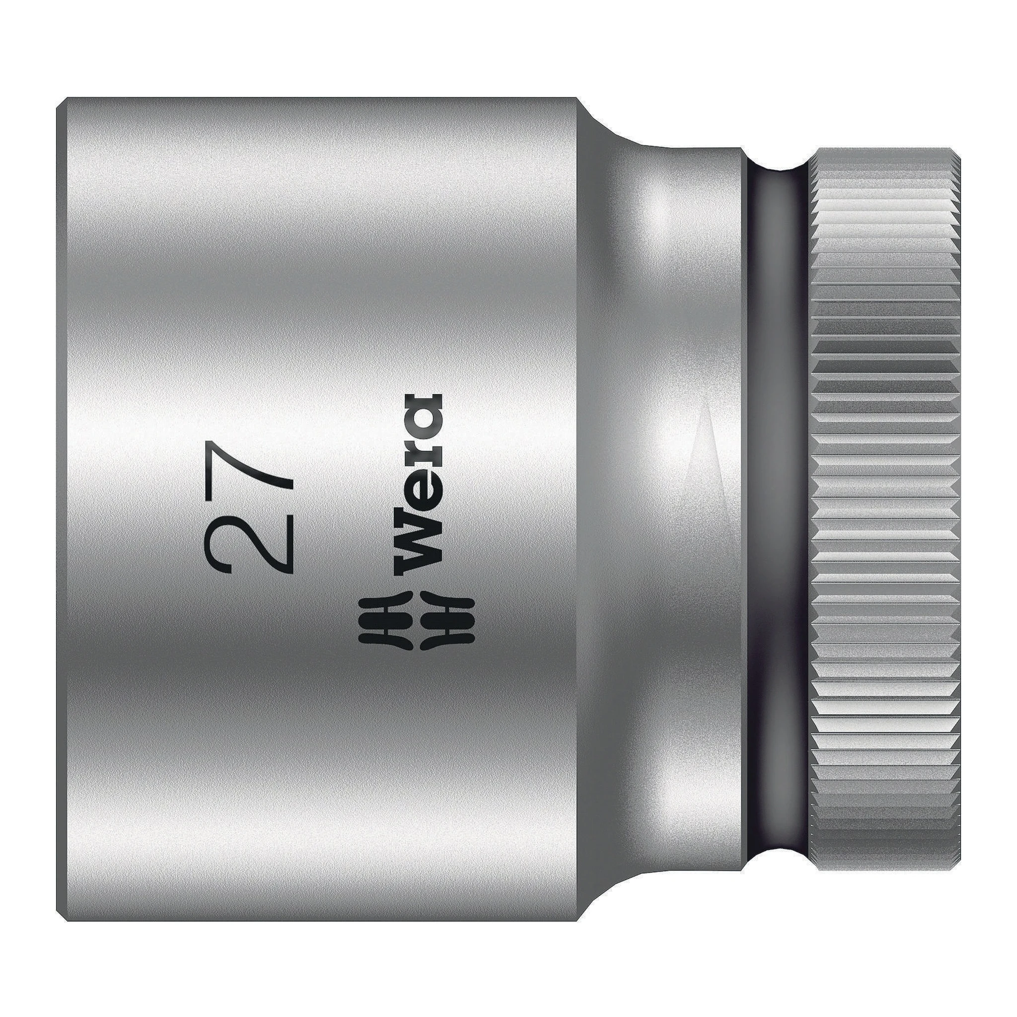 WERA | Steckschlüsseleinsatz | SW27mm L.40mm Vierkant1/2Zoll | CV mattverchromt Rändelung