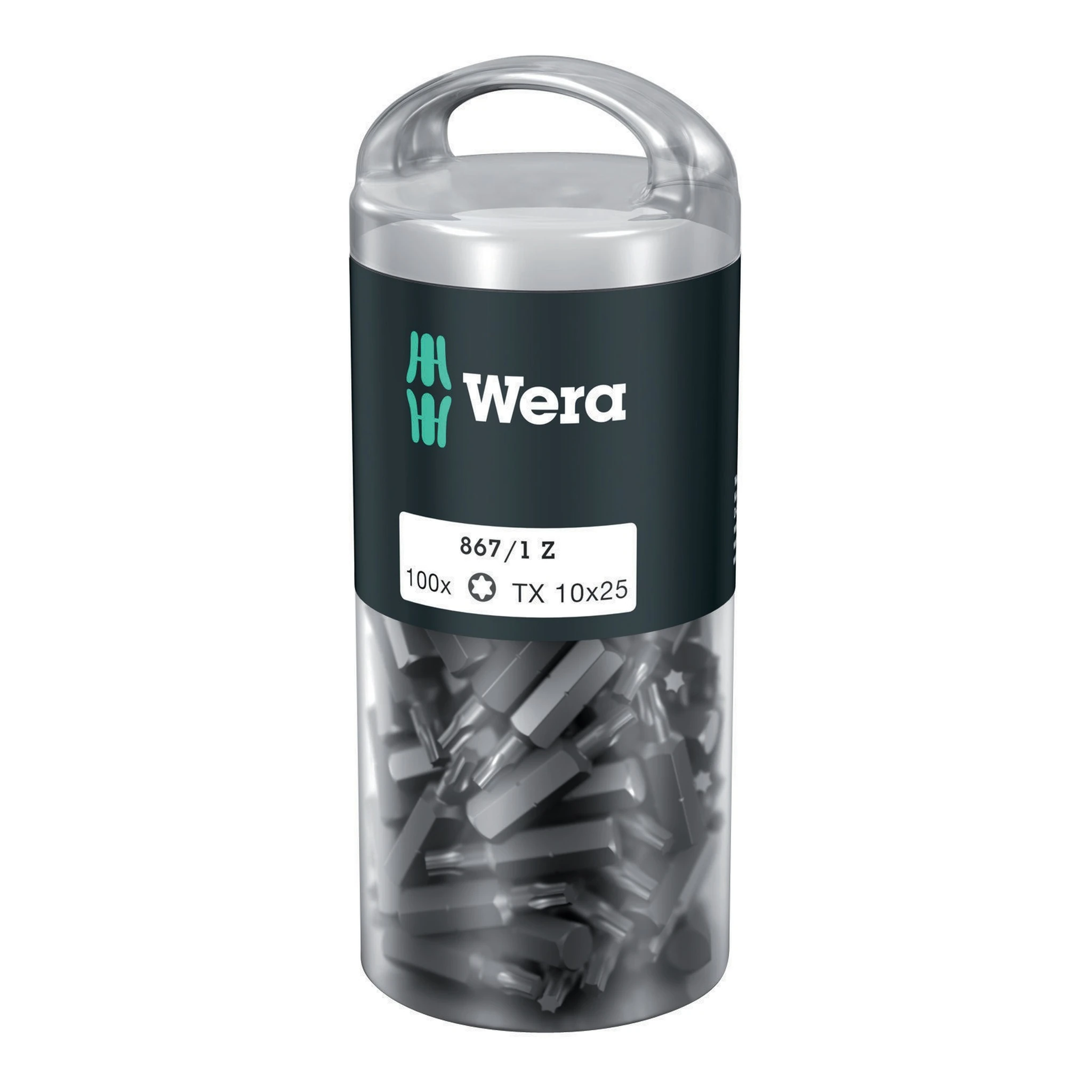 WERA | Bitgroßpackung | 1/4 ″ T 10 Länge 25 mm | DIN ISO 1173, Form C 6,3