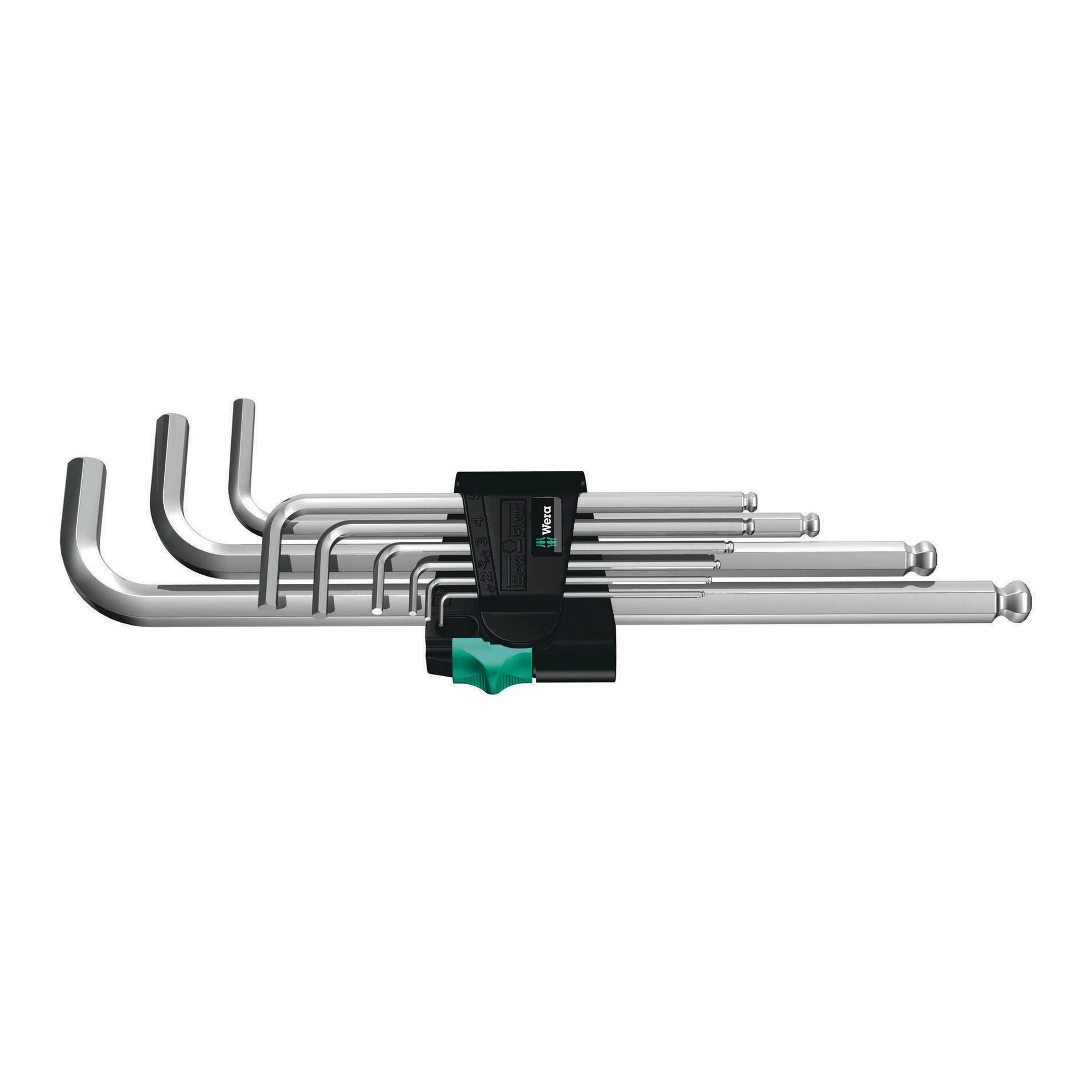 WERA | Winkelschraubendreher-Satz | 9-teilig Kunststoffhalter | SW 1,5 - 10 mm Kugelkopf