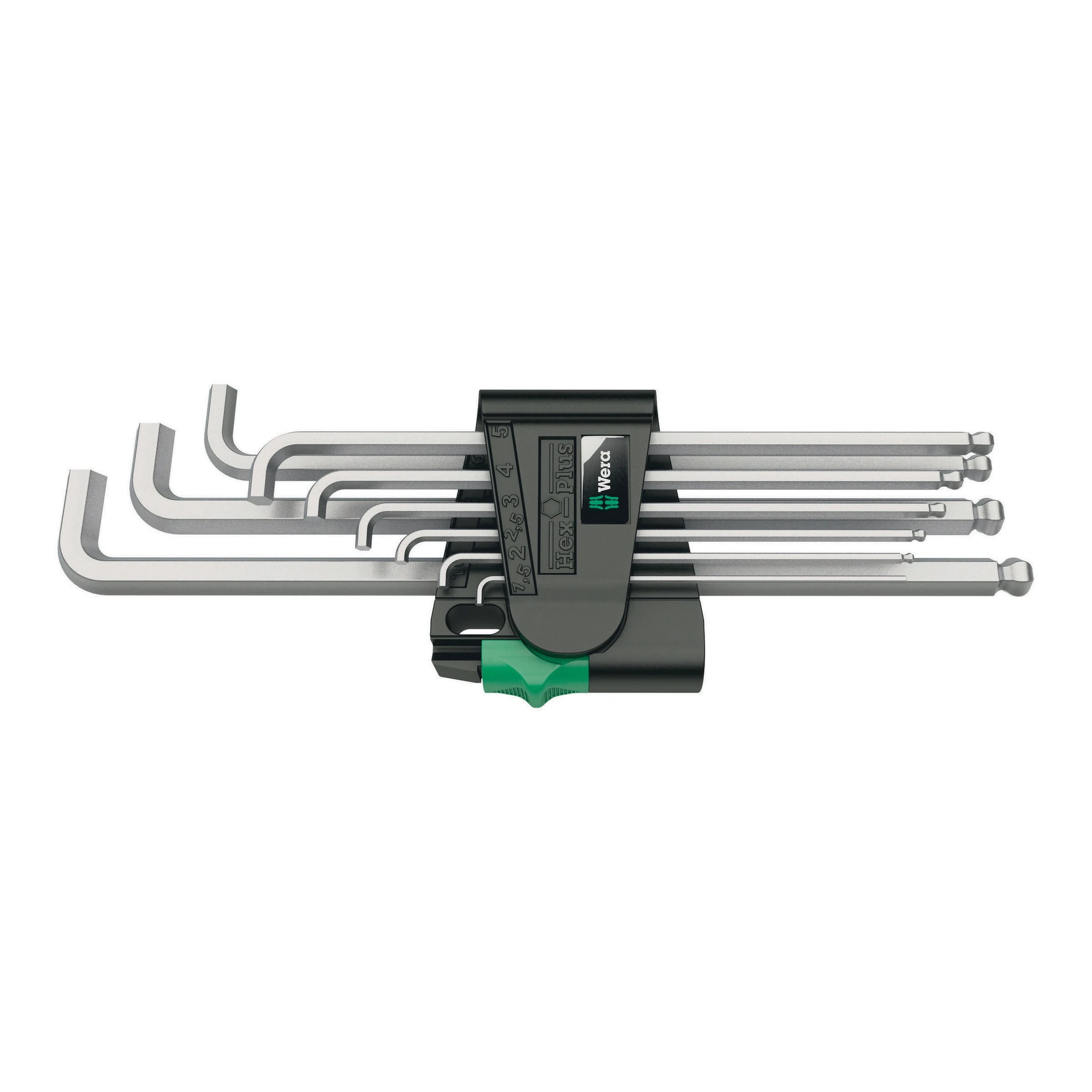 WERA | Winkelschraubendrehersatz | 9teilig SW1,5/2/2,5/3/4/5/6/8/10mm | extra kurzer Schenkel m.Kugelkopf