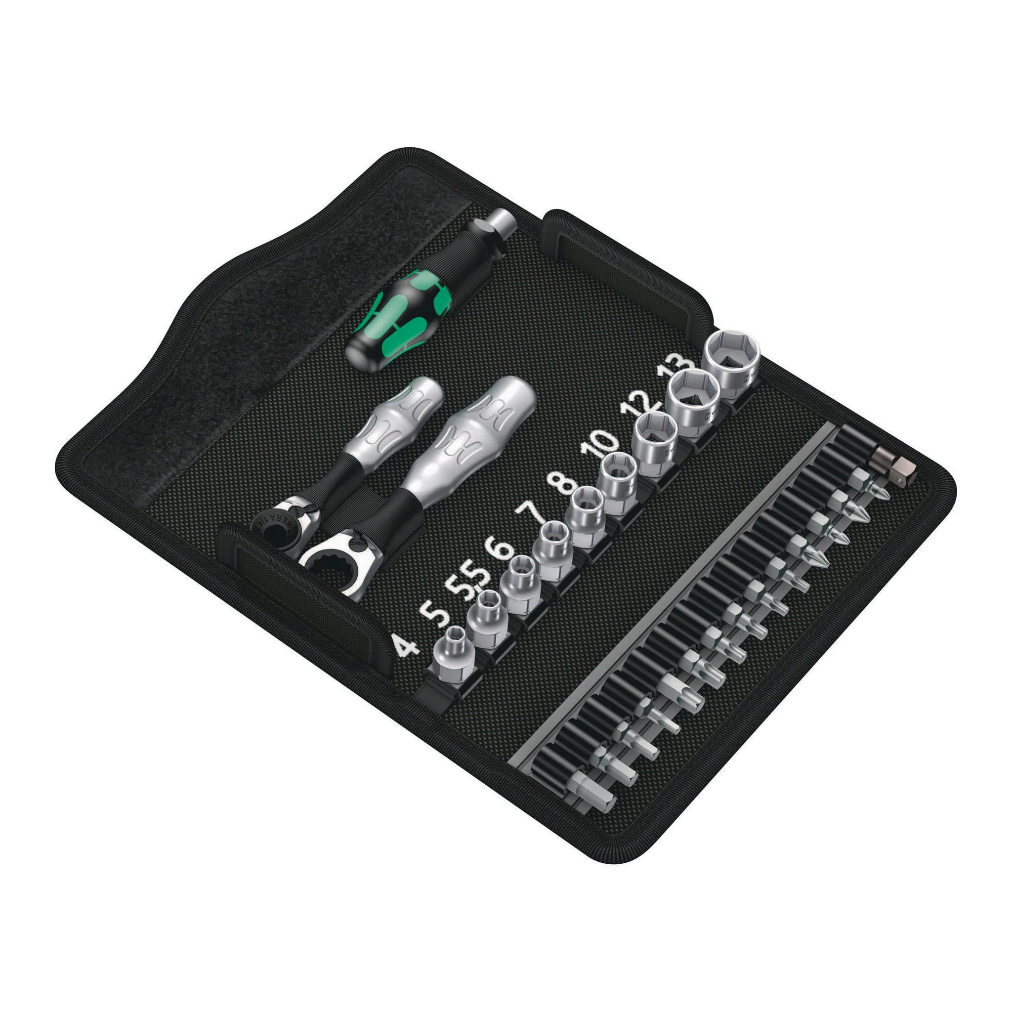 WERA | Steckschlüssel-Satz | 27-teilig 1/4 ″ | Schlüsselweiten 4-13 mm