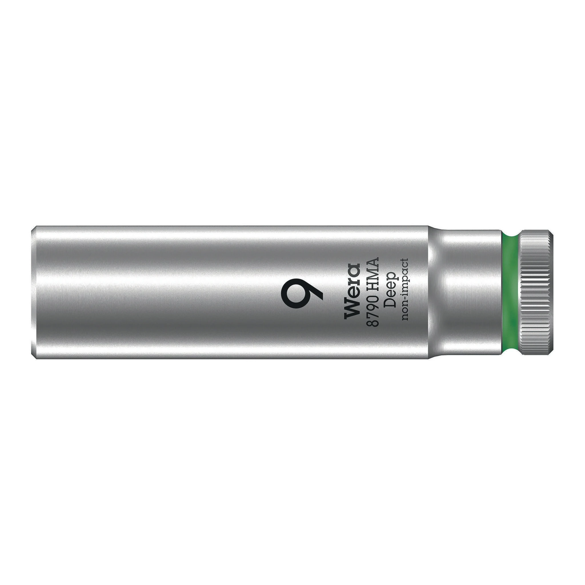 WERA | Steckschlüsseleinsatz | SW9mm Antriebs-4-kant 1/4Zoll | CrV Rändelung