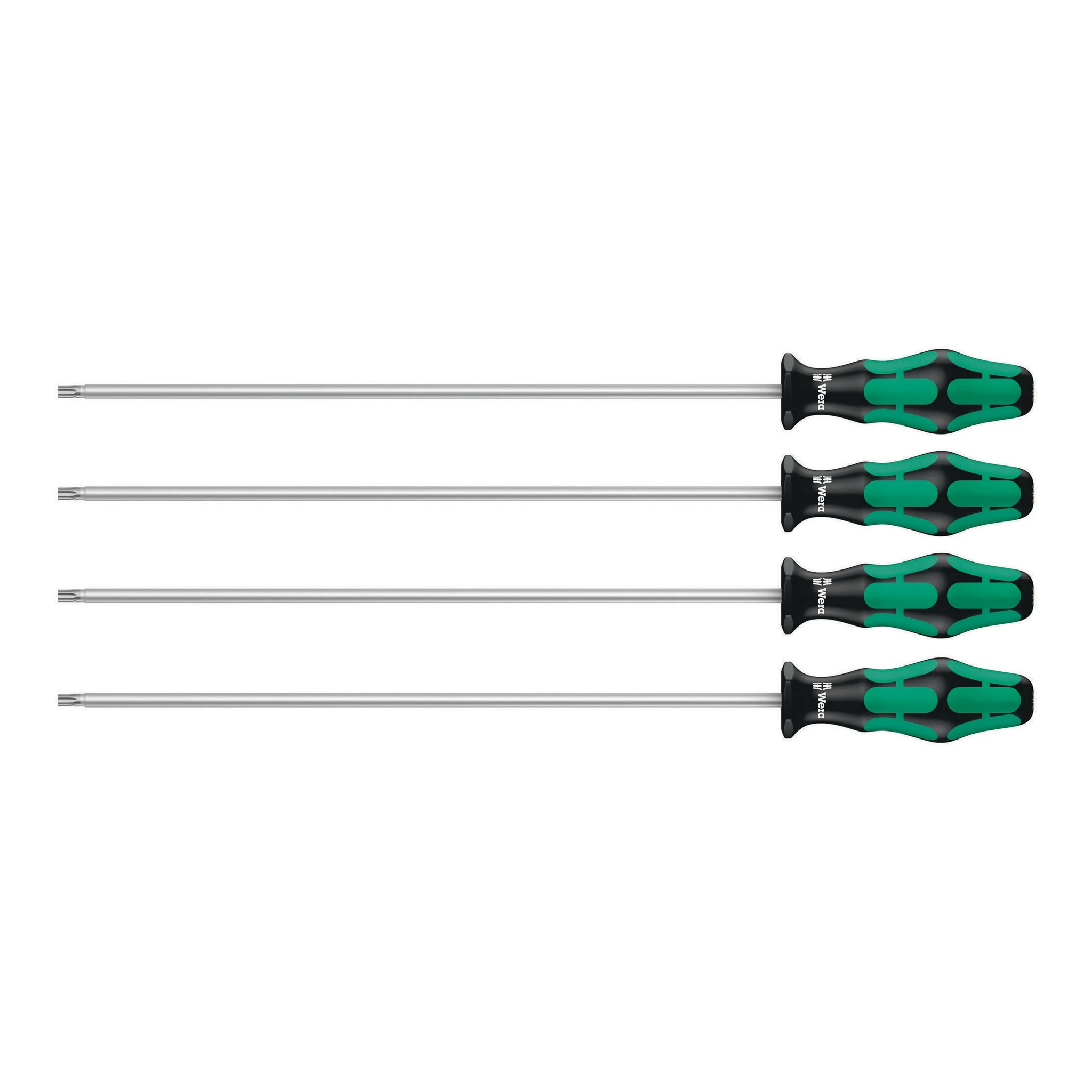 WERA | Schraubendrehersatz | 6teilig Klingen-L.300mm m.Haltefunktion | lang rund CV-Molybdän nicromattiert