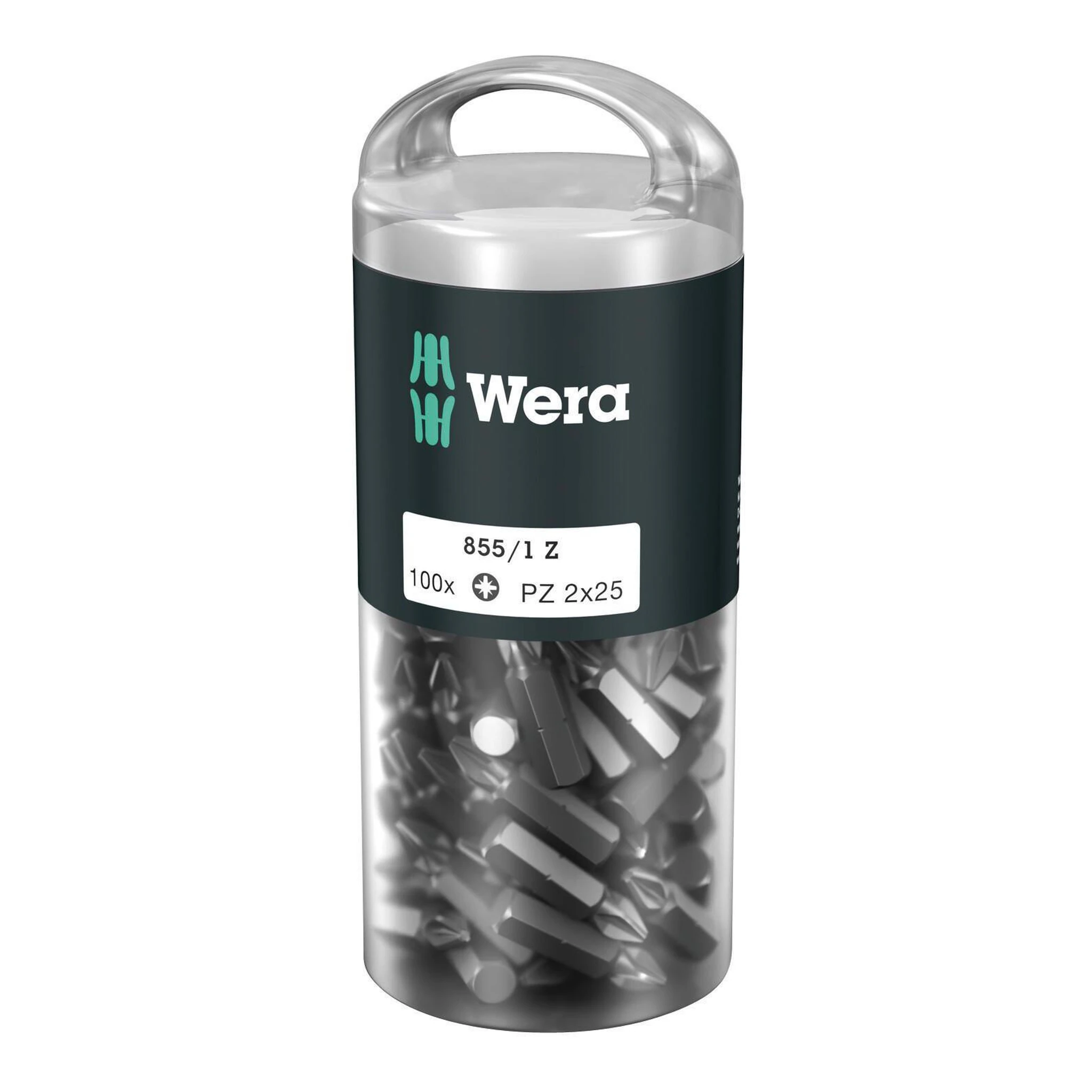 WERA | Bitgroßpackung | 1/4 ″ PZD 2 Länge 25 mm | DIN ISO 1173, Form C 6,3