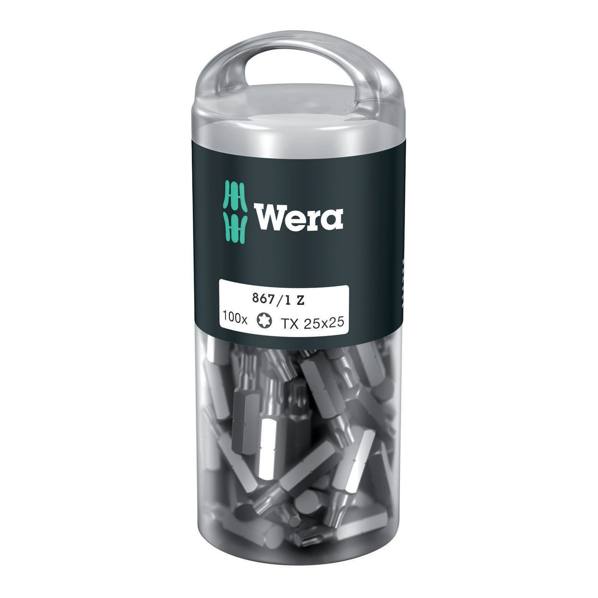 WERA | Bitgroßpackung | 1/4 ″ T 25 Länge 25 mm | DIN ISO 1173, Form C 6,3