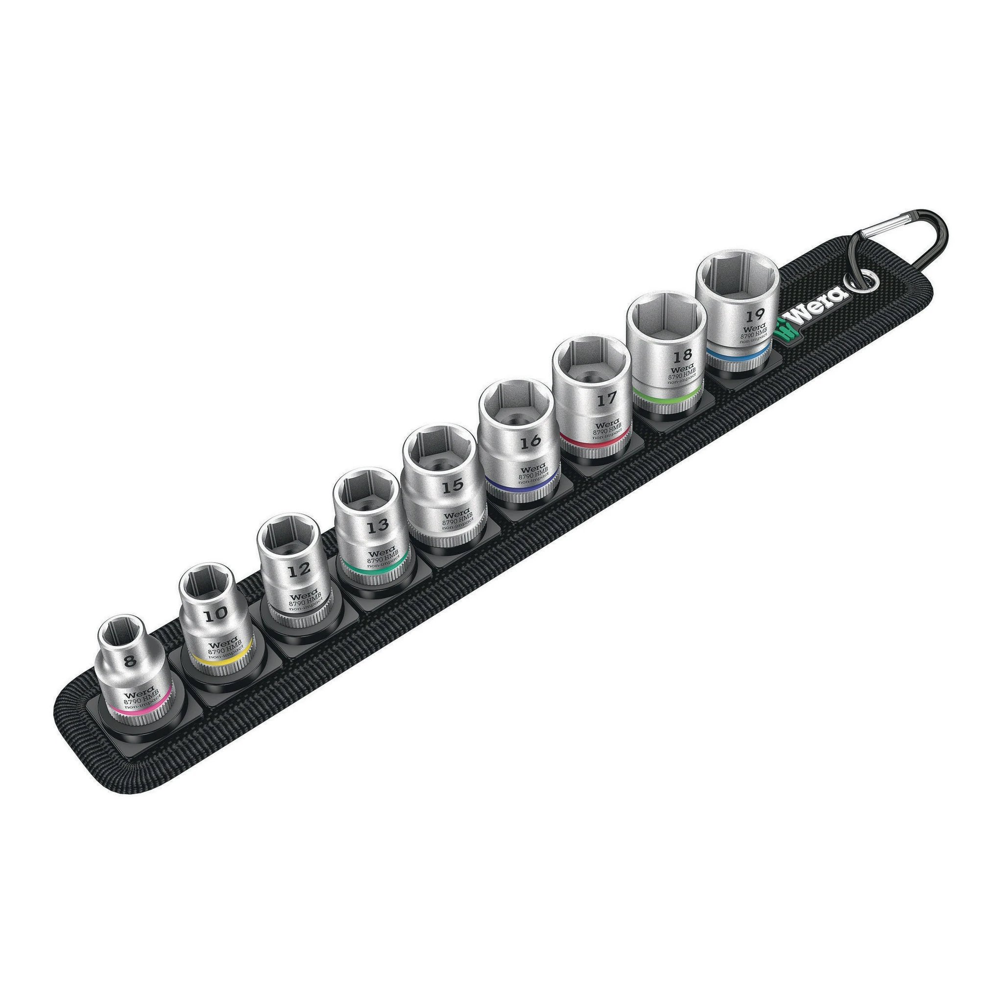 WERA | Steckschlüsseleinsatz-Set | 10-teilig | SW 19 / 8 mm