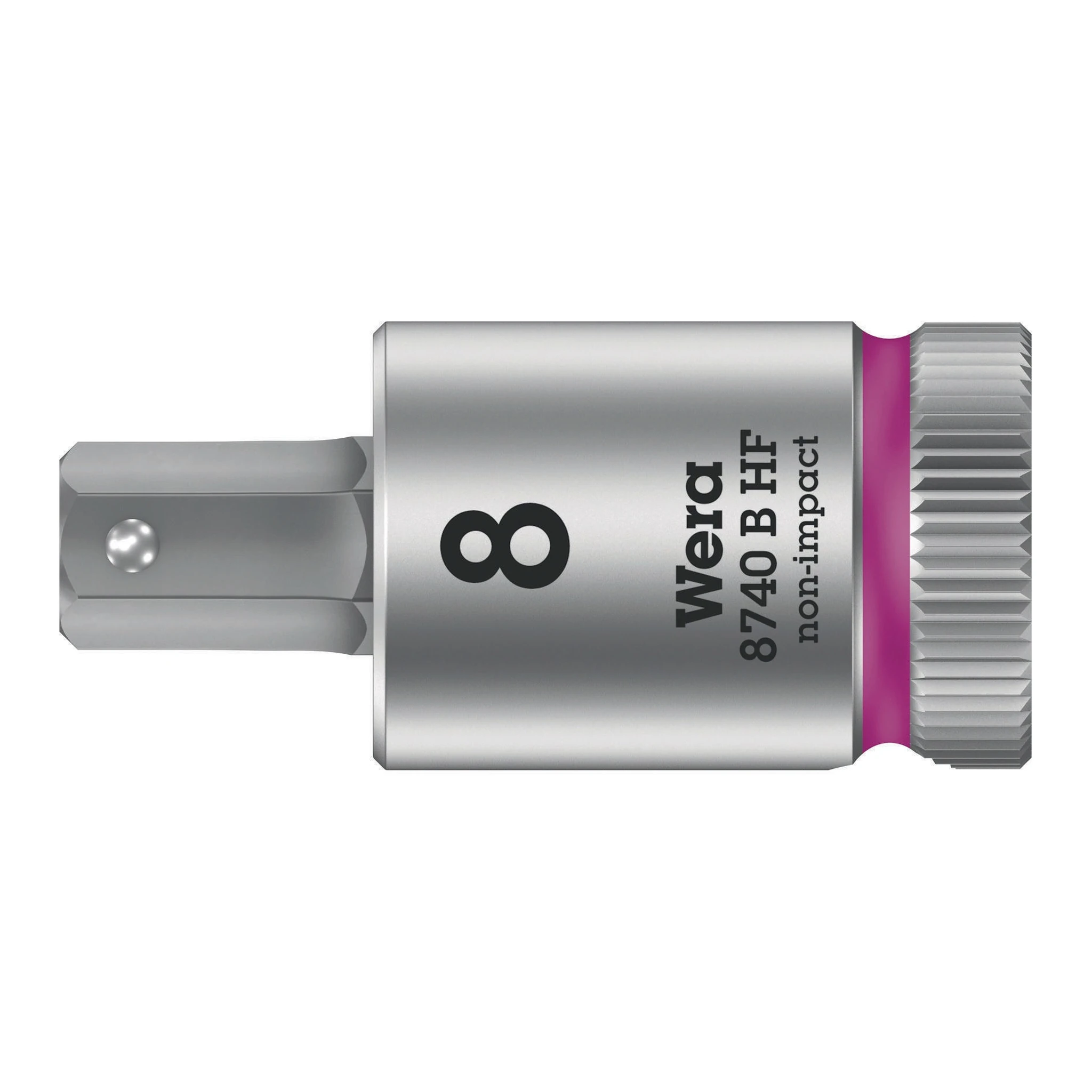 WERA | Schraubendrehereinsatz | 3/8 ″ Innensechskant | Schlüsselweite 8 mm