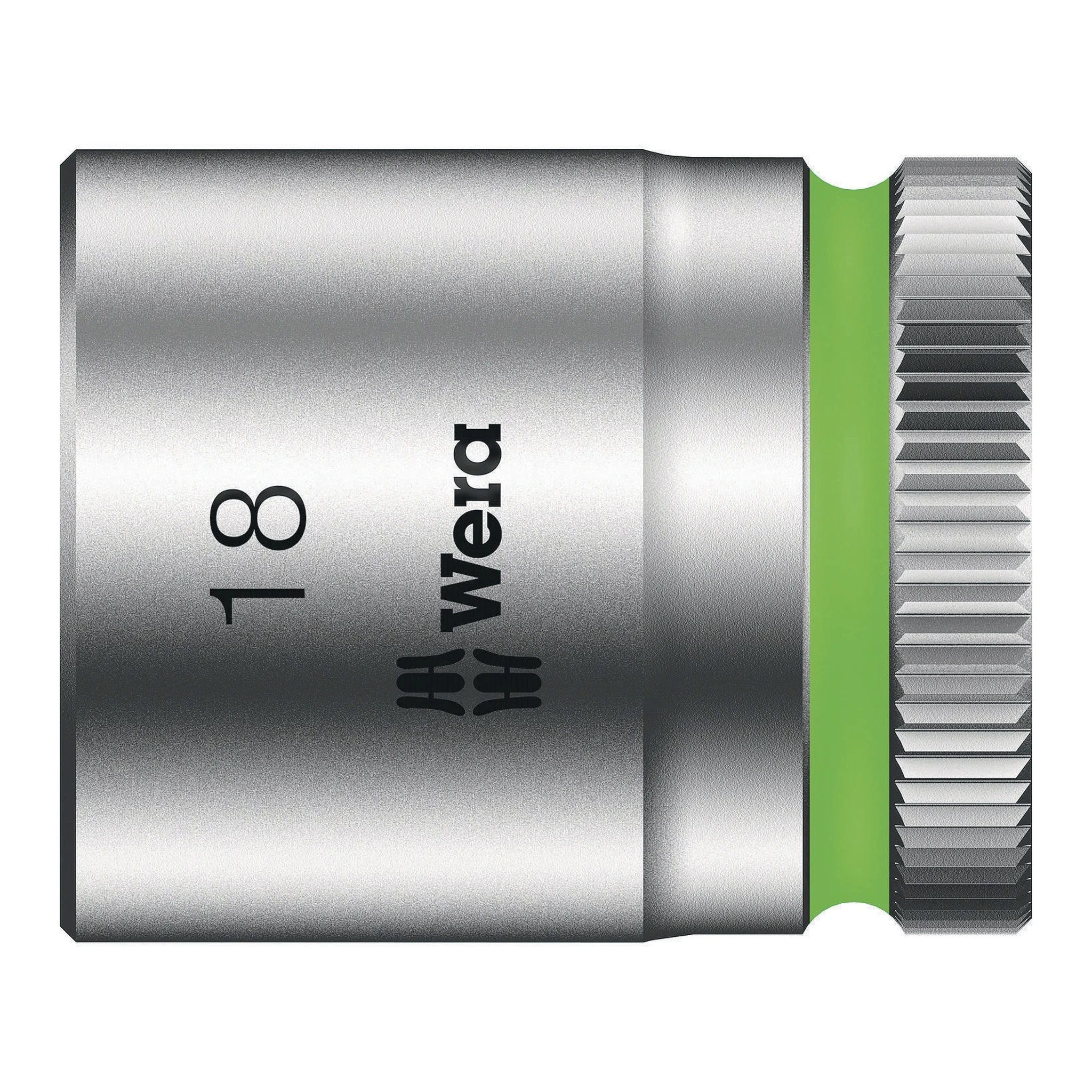 WERA | Steckschlüsseleinsatz | 3/8 ″ Außensechskant | Schlüsselweite 18 mm