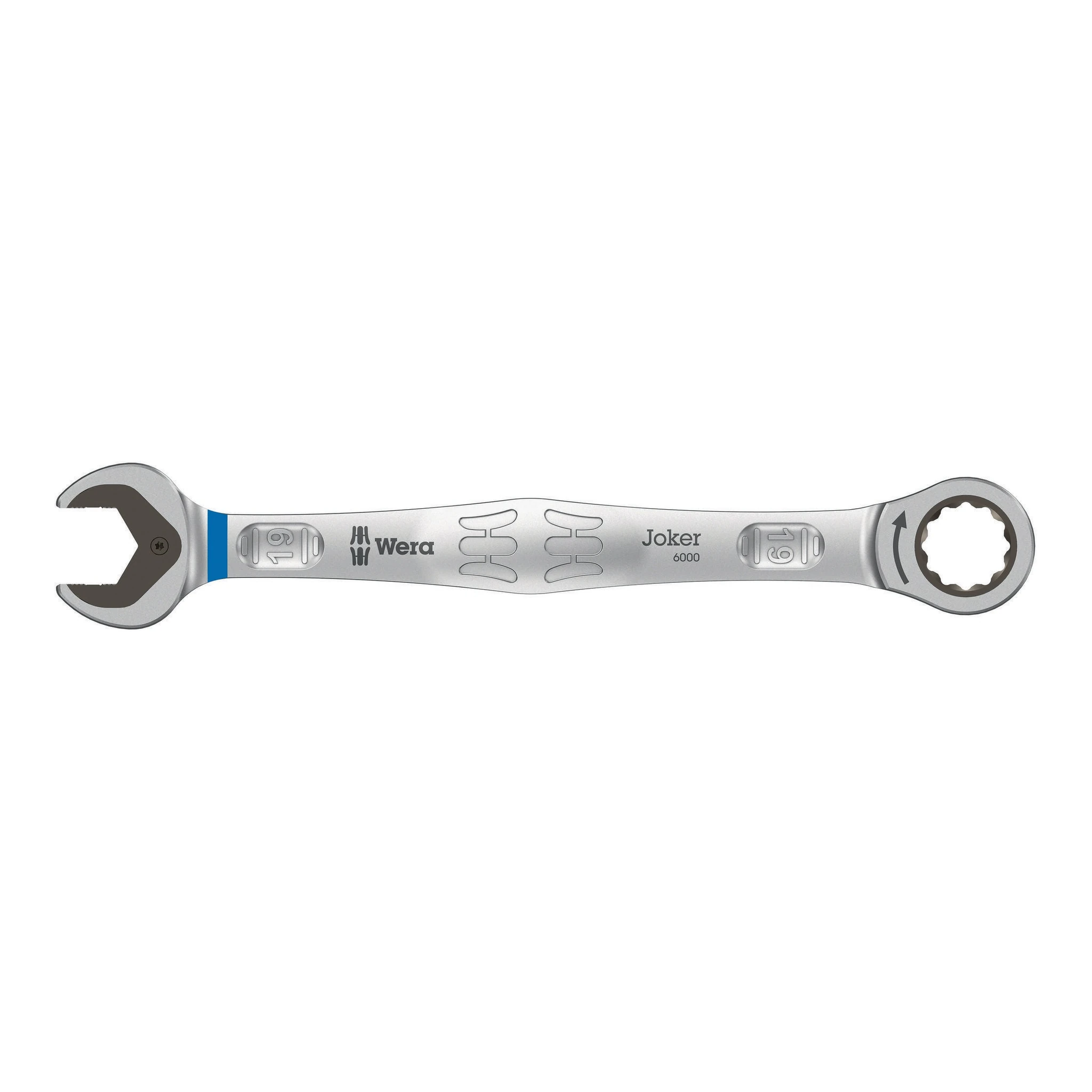 WERA | Maulringratschenschlüssel | Schlüsselweite 19 mm Länge 246 mm | gerade