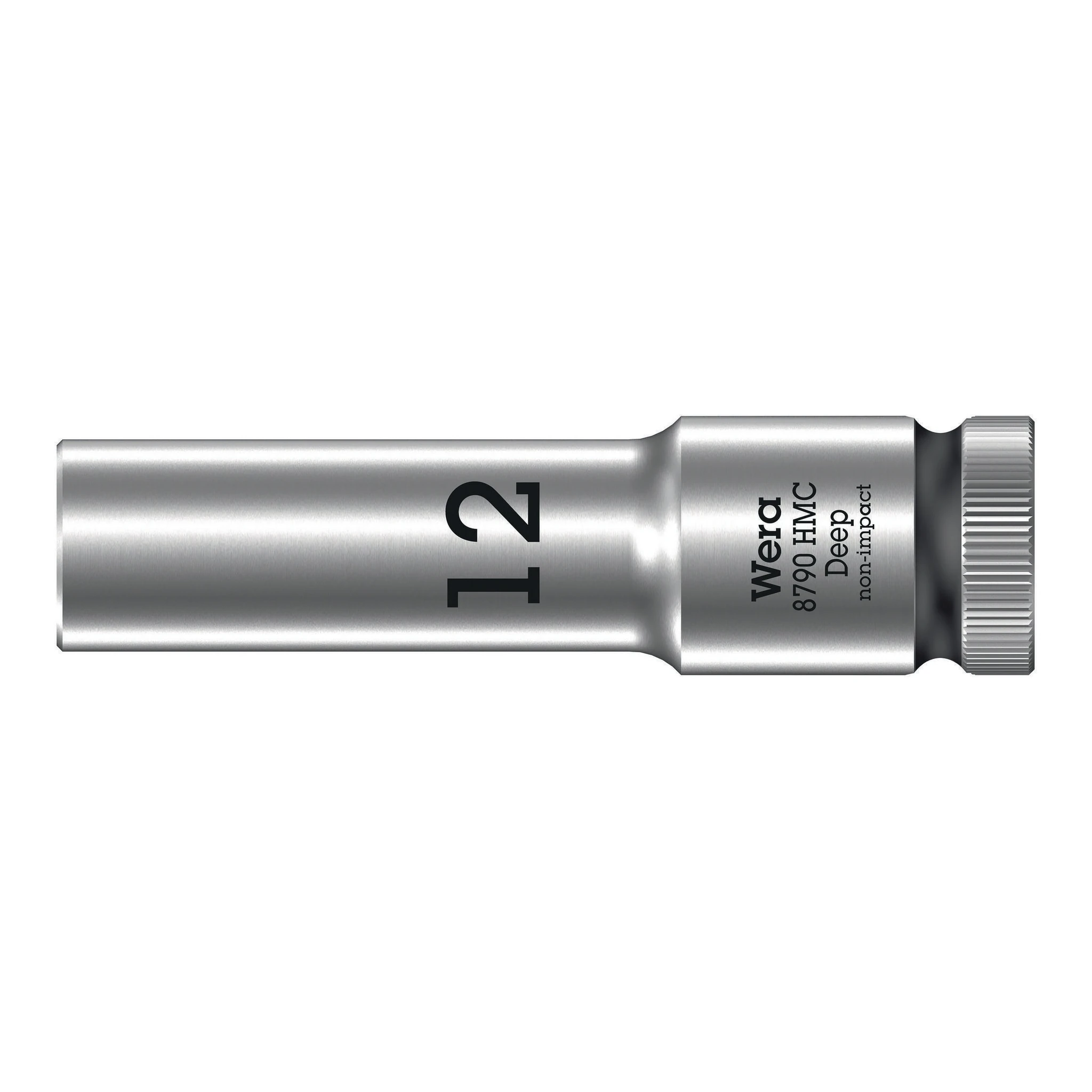WERA | Steckschlüsseleinsatz | SW12mm Antriebs-4-kant 1/2Zoll | CrV Rändelung