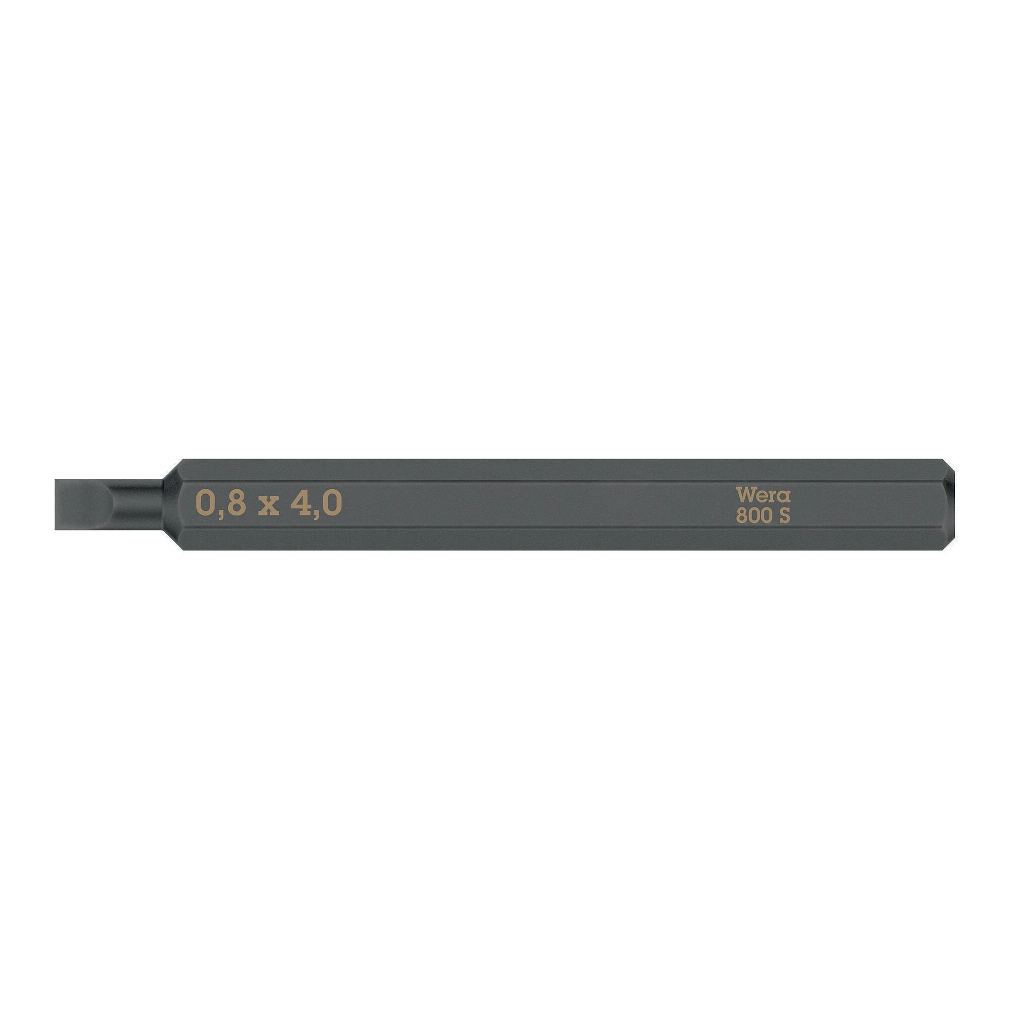 WERA | Bit | für Schlitzschrauben | 4,0 mm Länge 70 mm 1/4 ″ C6,3